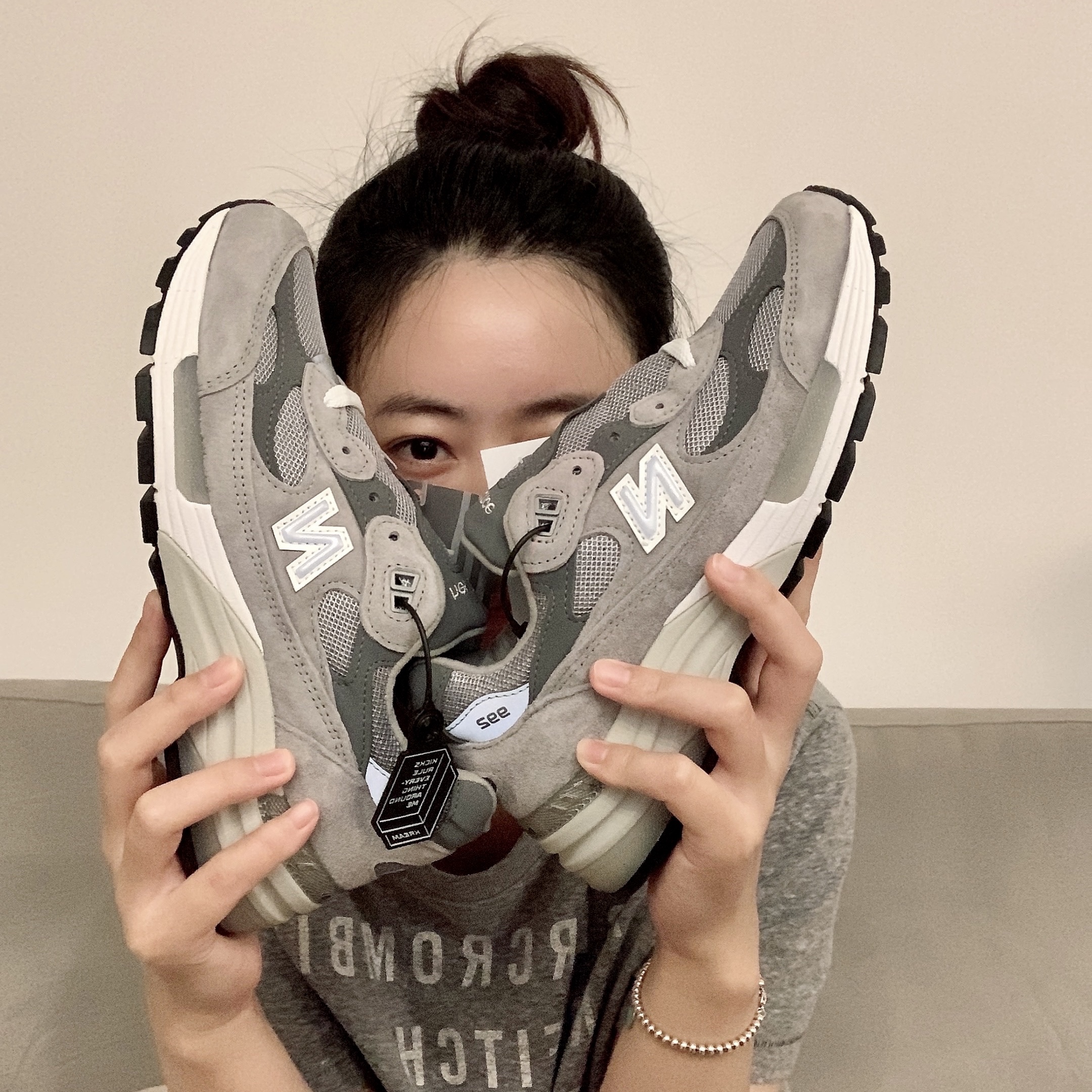New Balance 992 Made in USA Grey - D Standard 착용 스타일