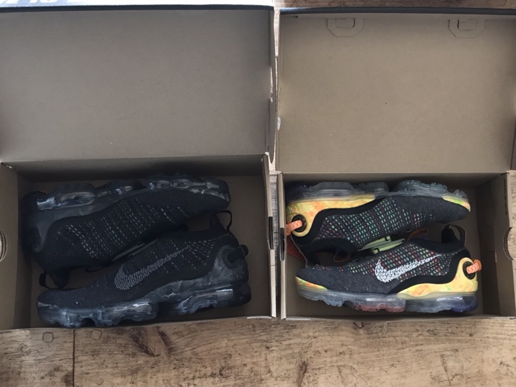 Nike Air VaporMax 2020 Flyknit Black Dark Grey, Nike Air VaporMax 2020 Flyknit Iron Grey 착용 스타일 - 2