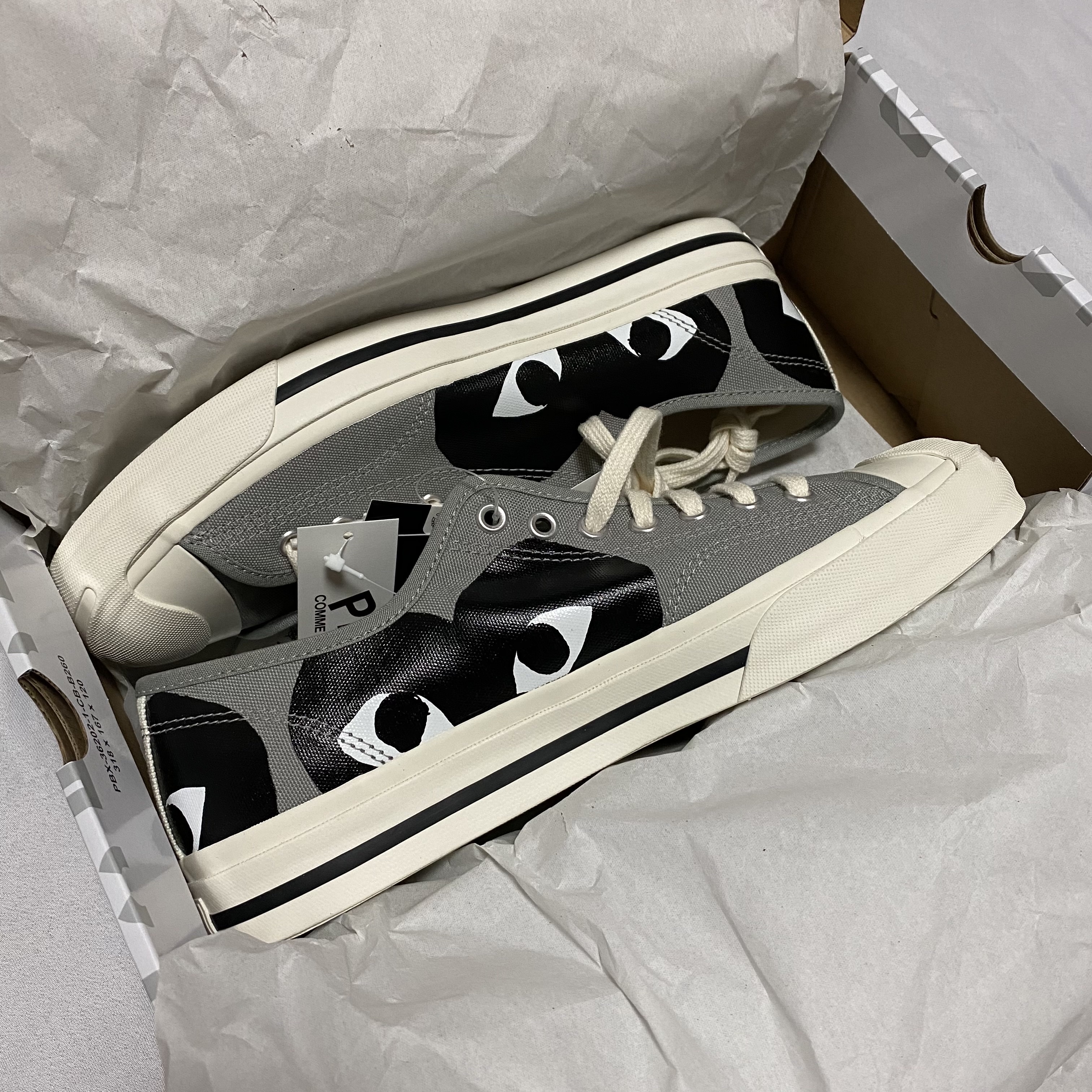 Converse x Play Comme des Garcons Jack Purcell Drizzle Black 착용 스타일
