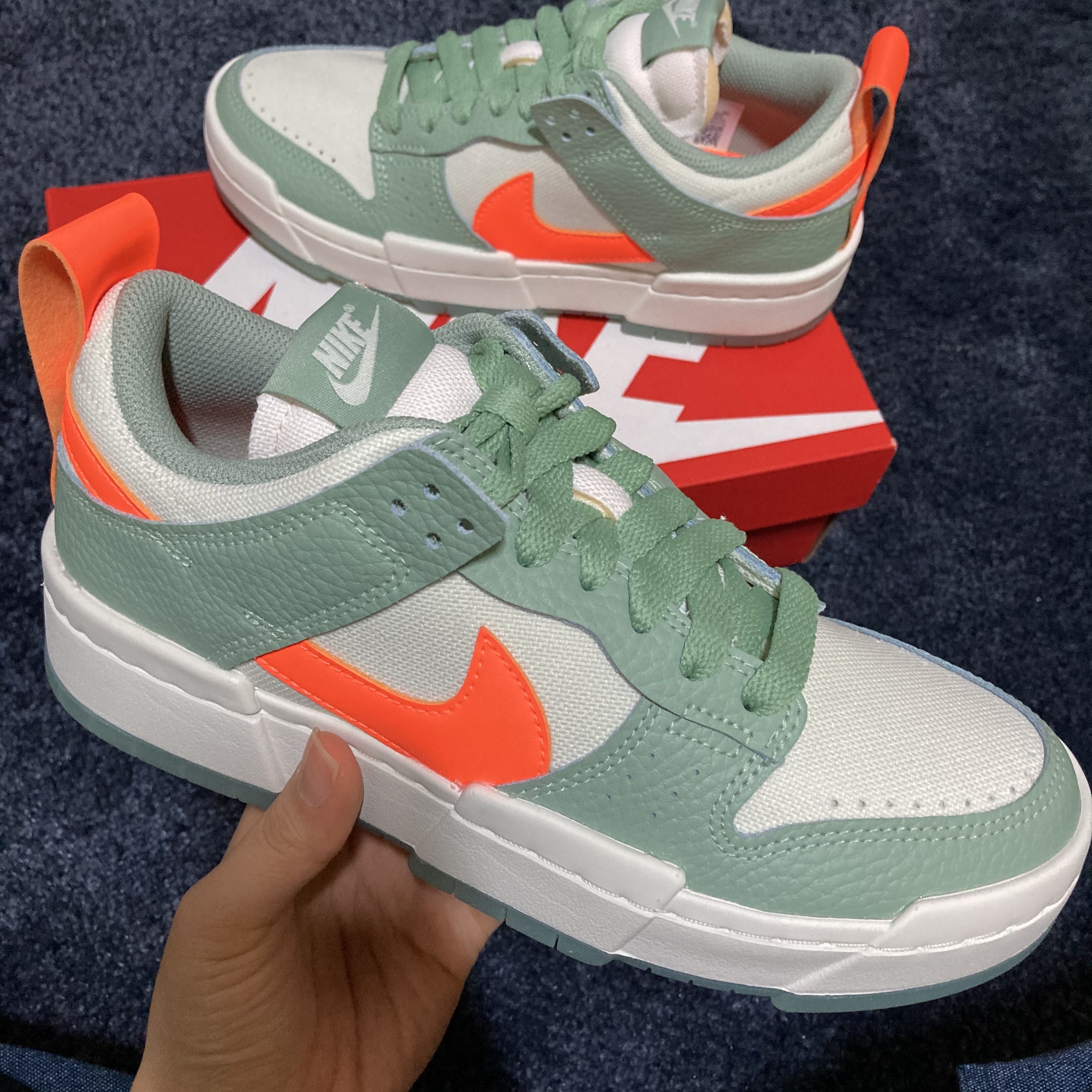 (W) Nike Dunk Low Disrupt Sea Glass 착용 스타일 - 2