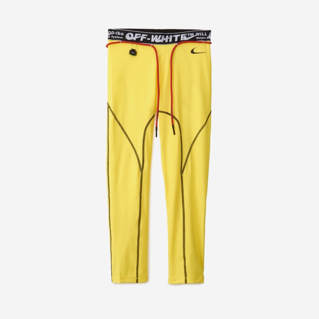 (W) Nike x Off-White NRG RU Pro Tights Opti Yellow 상세 이미지 1