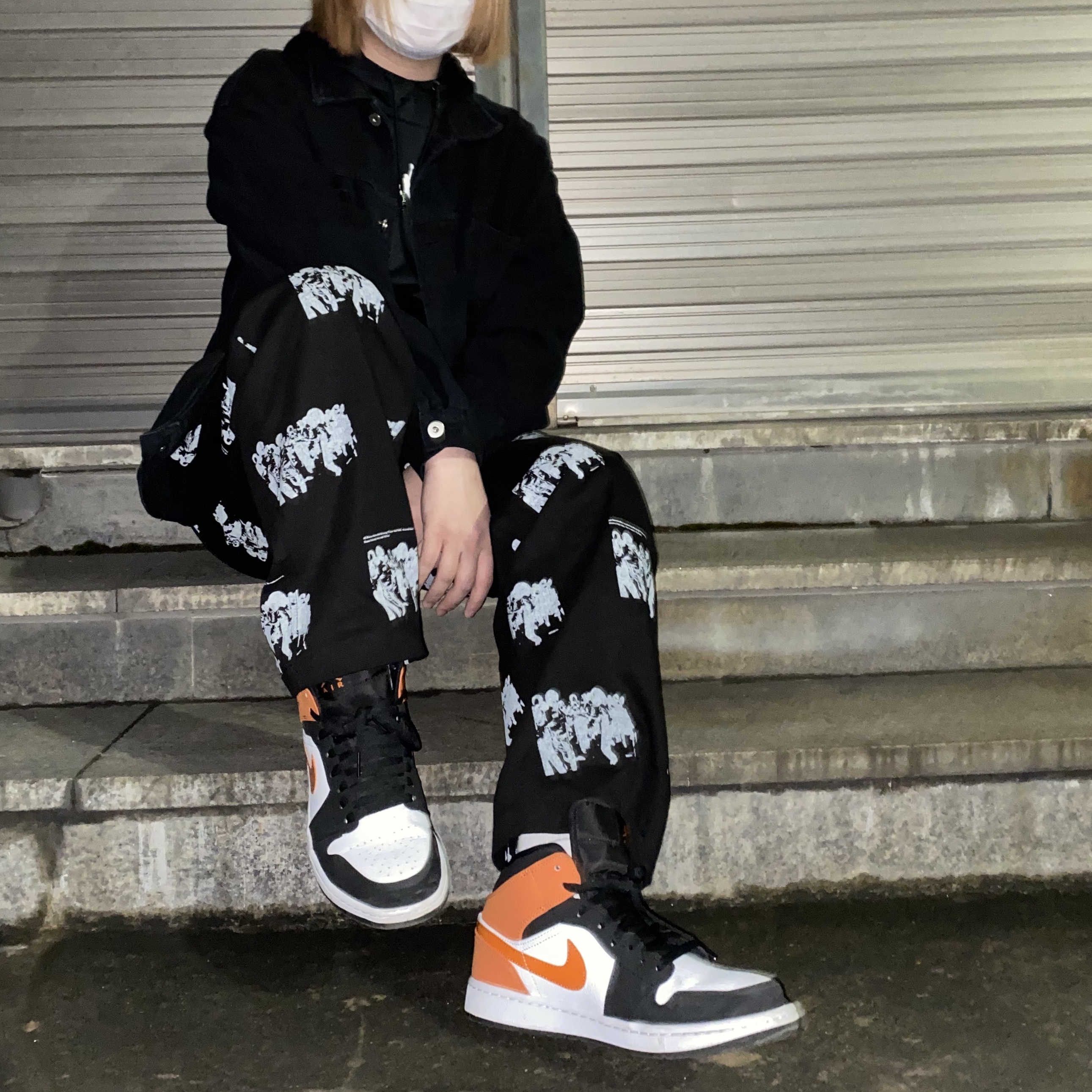 Jordan 1 Mid Shattered Backboard 착용 스타일