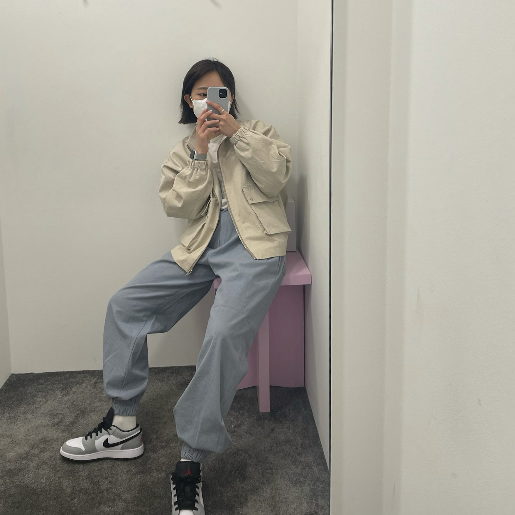 (GS) Jordan 1 Low Light Smoke Grey 착용 스타일