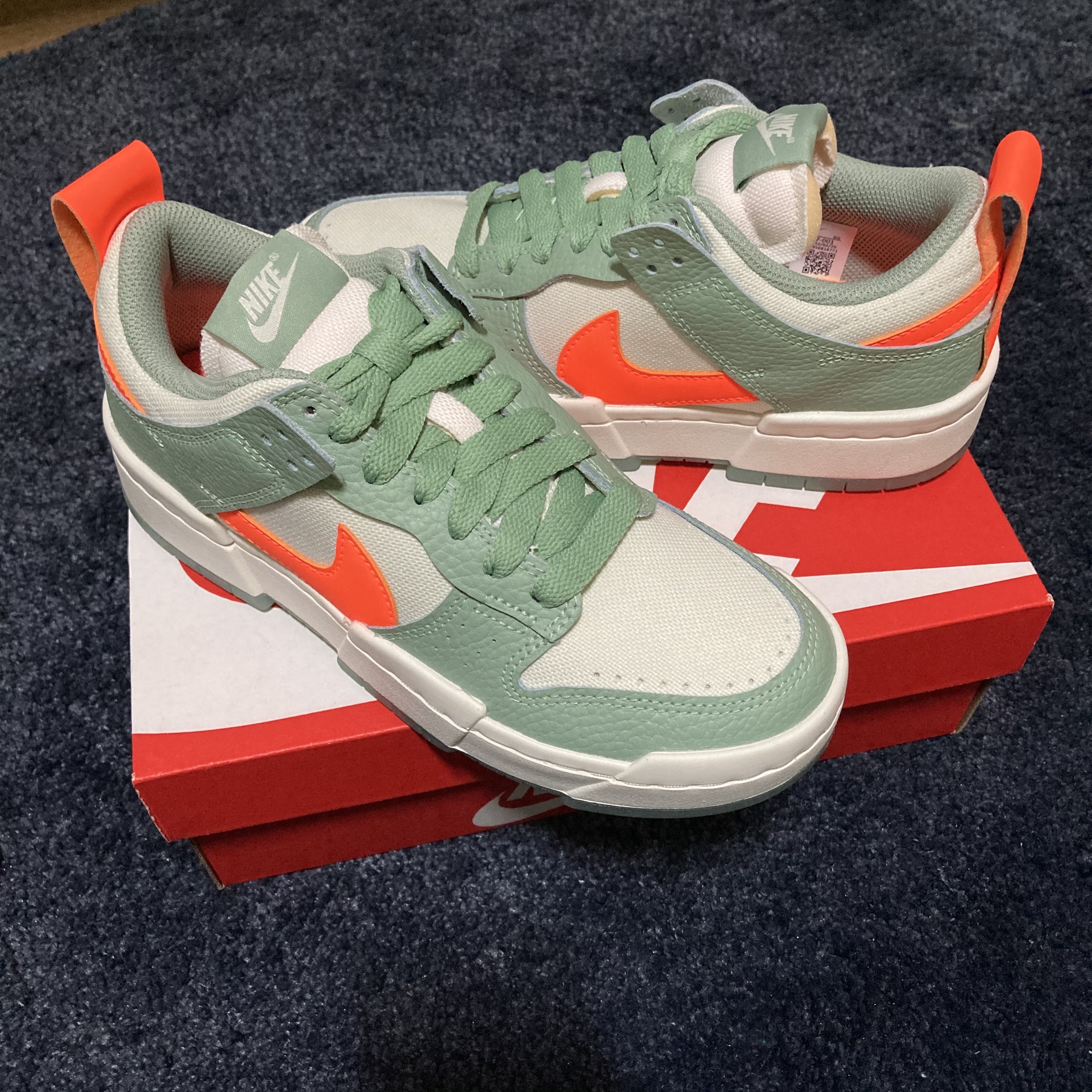 (W) Nike Dunk Low Disrupt Sea Glass 착용 스타일 - 1