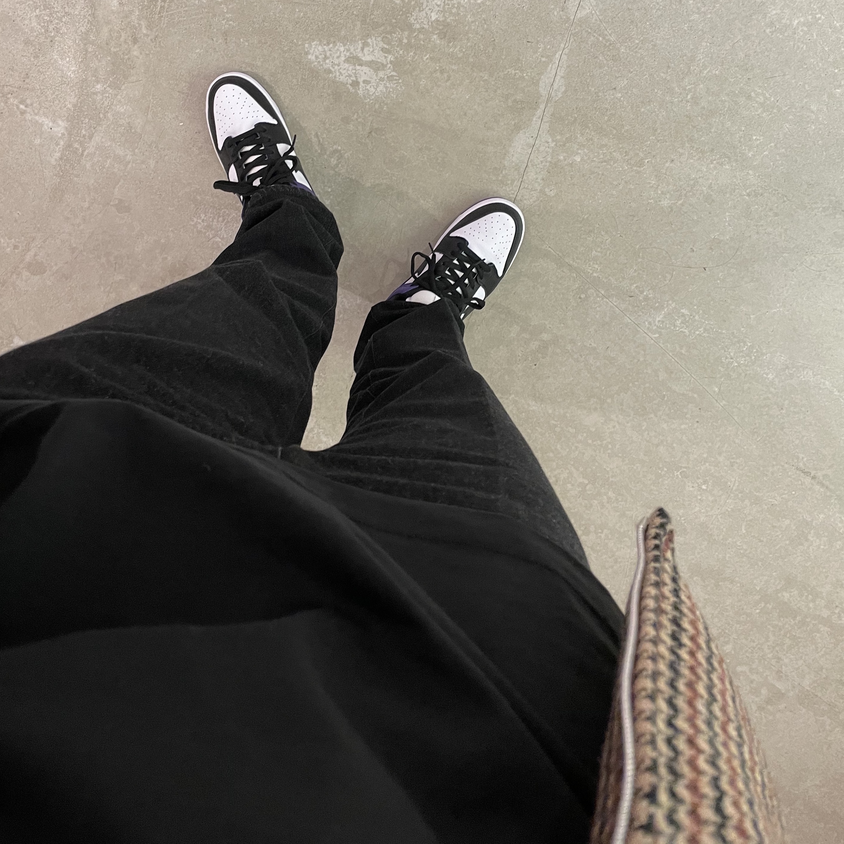 Nike SB Dunk Low Pro Court Purple, Palace Tri-Ferg Colour Blur T-Shirt Black - 20FW 착용 스타일