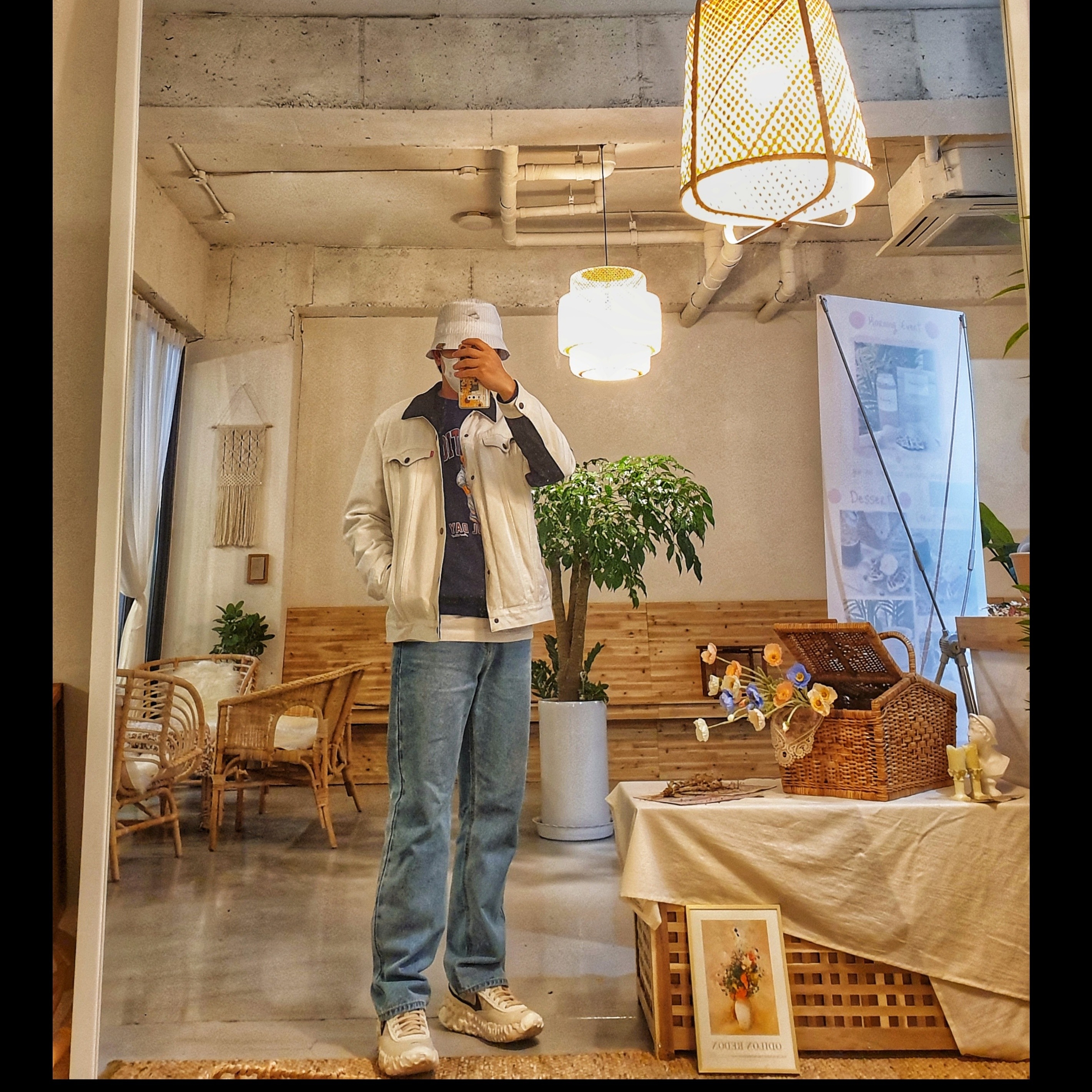Nike x Kim Jones Bucket Hat White, Nike x Undercover Overbreak SP Overcast 착용 스타일 - 1