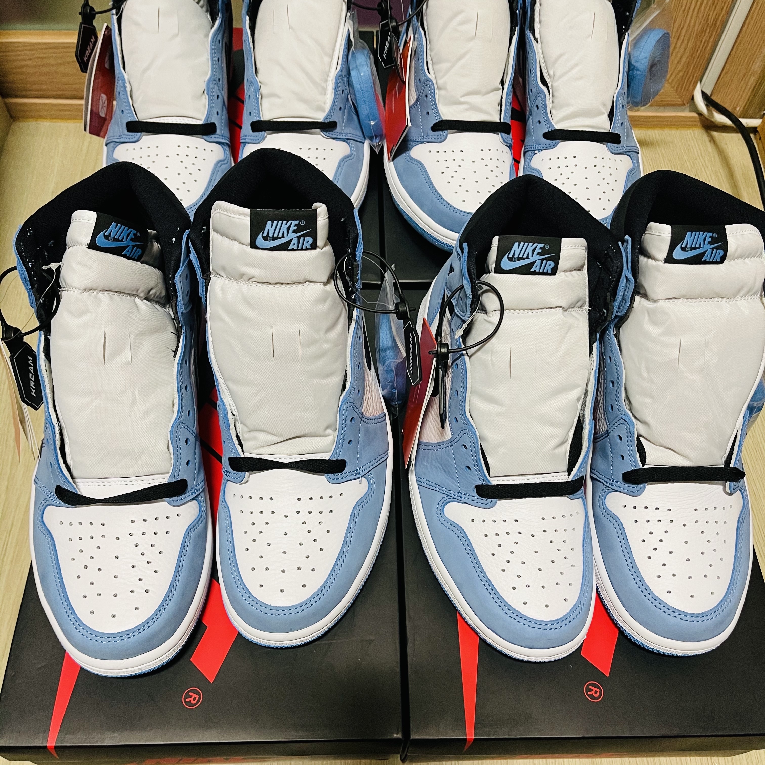 Jordan 1 Retro High OG University Blue, (GS) Jordan 1 Retro High OG University Blue 착용 스타일