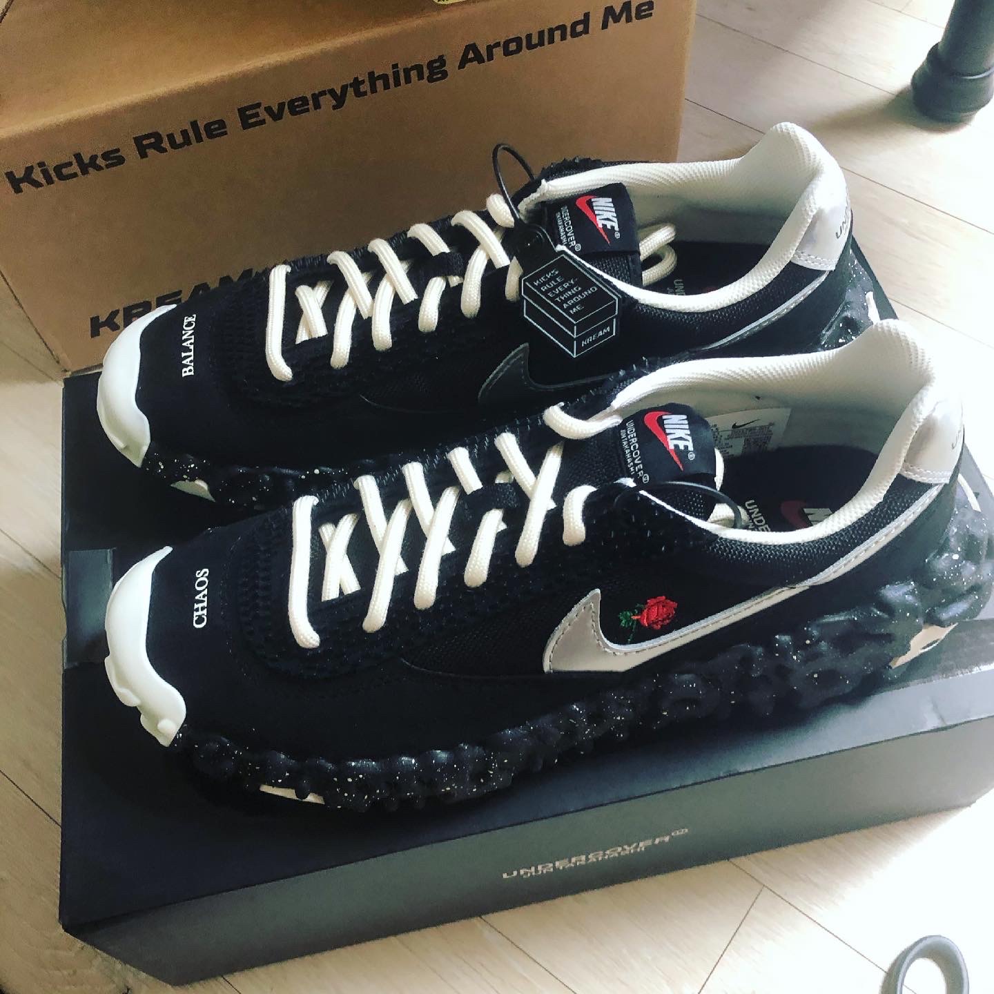 Nike x Undercover Overbreak SP Black, Nike x Undercover Overbreak Sail Gold 착용 스타일 - 1
