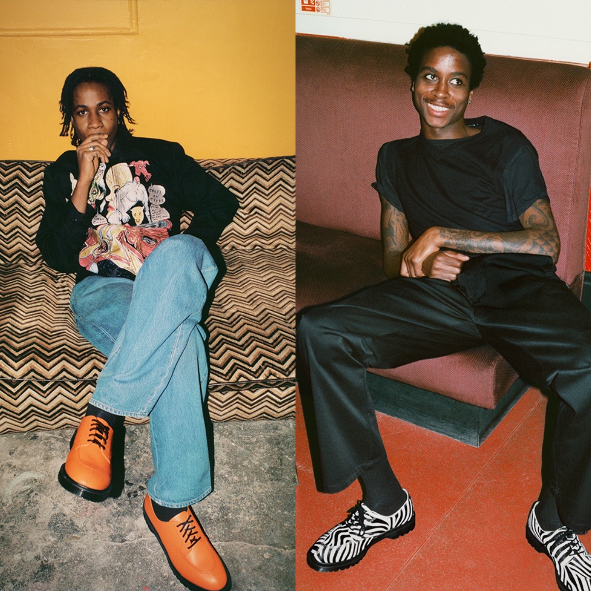 Dr. Martens x Supreme 2046 Orange Smooth, Dr. Martens x Supreme 2046 Black Smooth 착용 스타일 - 5