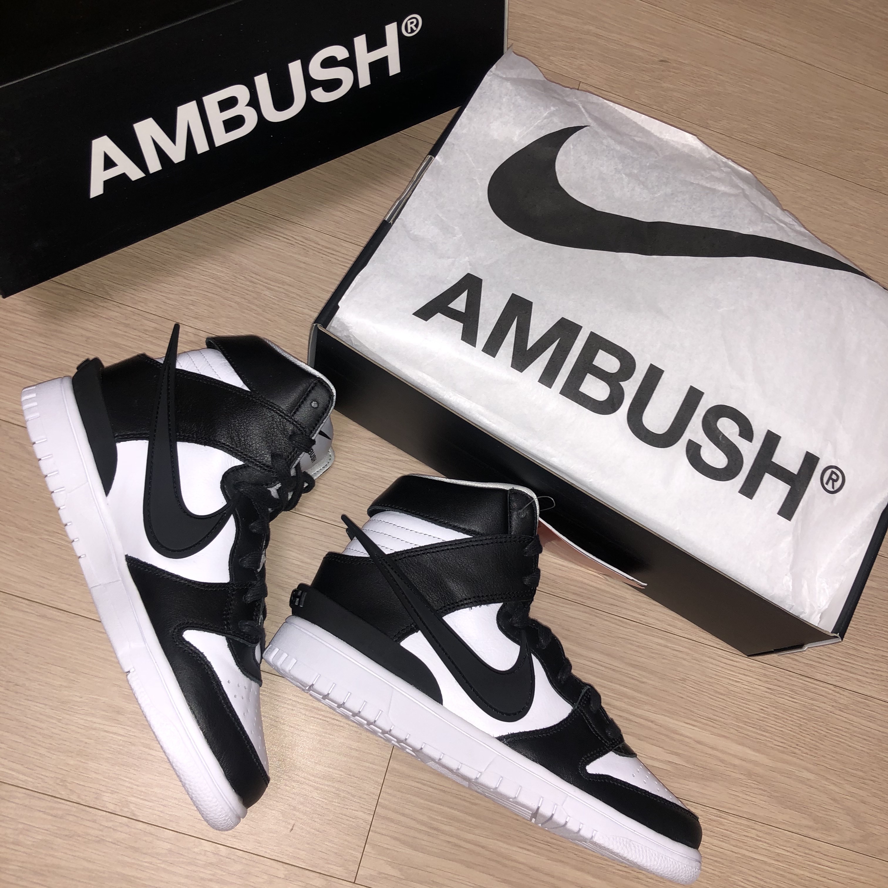 Nike x Ambush Dunk High Black 착용 스타일 - 1
