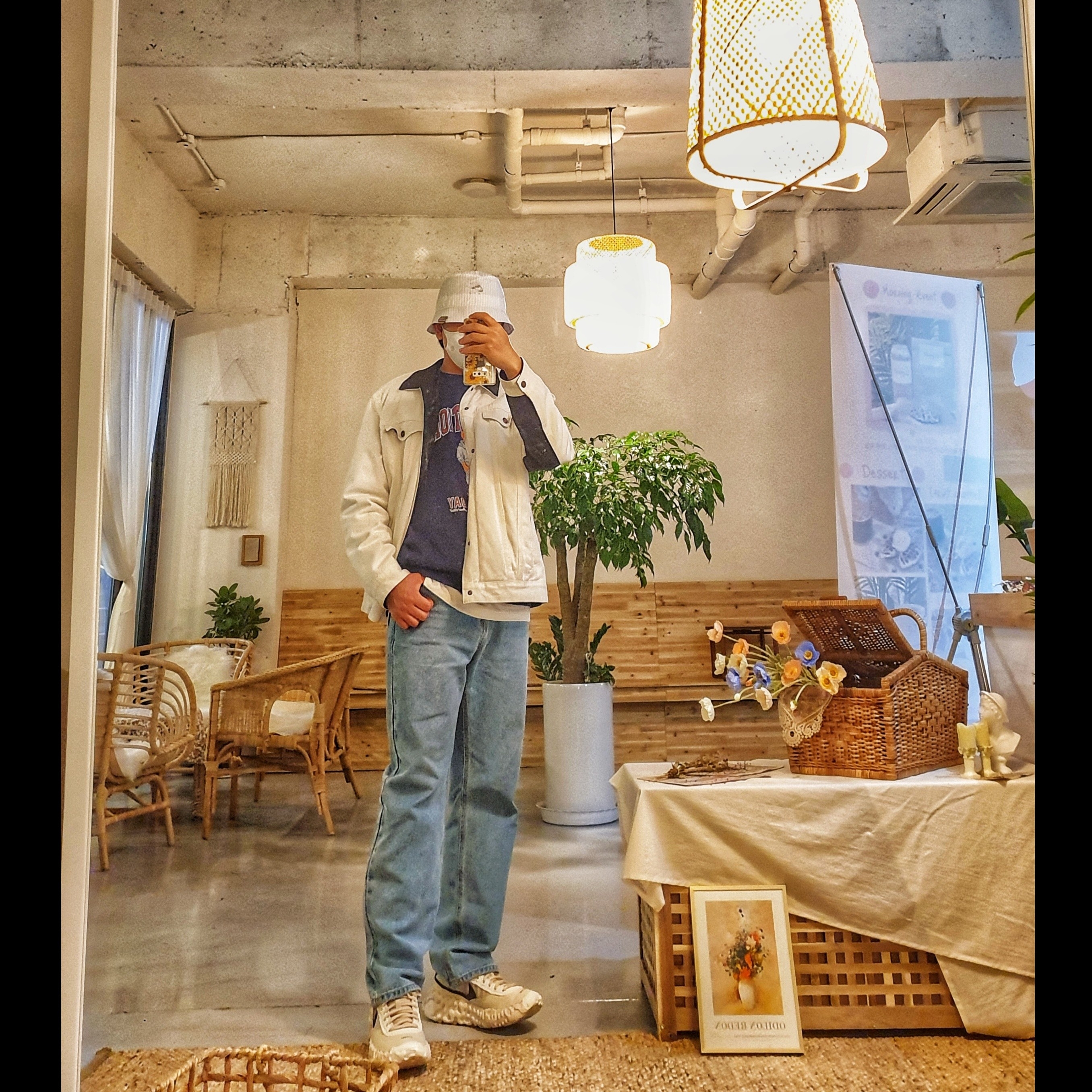 Nike x Kim Jones Bucket Hat White, Nike x Undercover Overbreak SP Overcast 착용 스타일 - 2