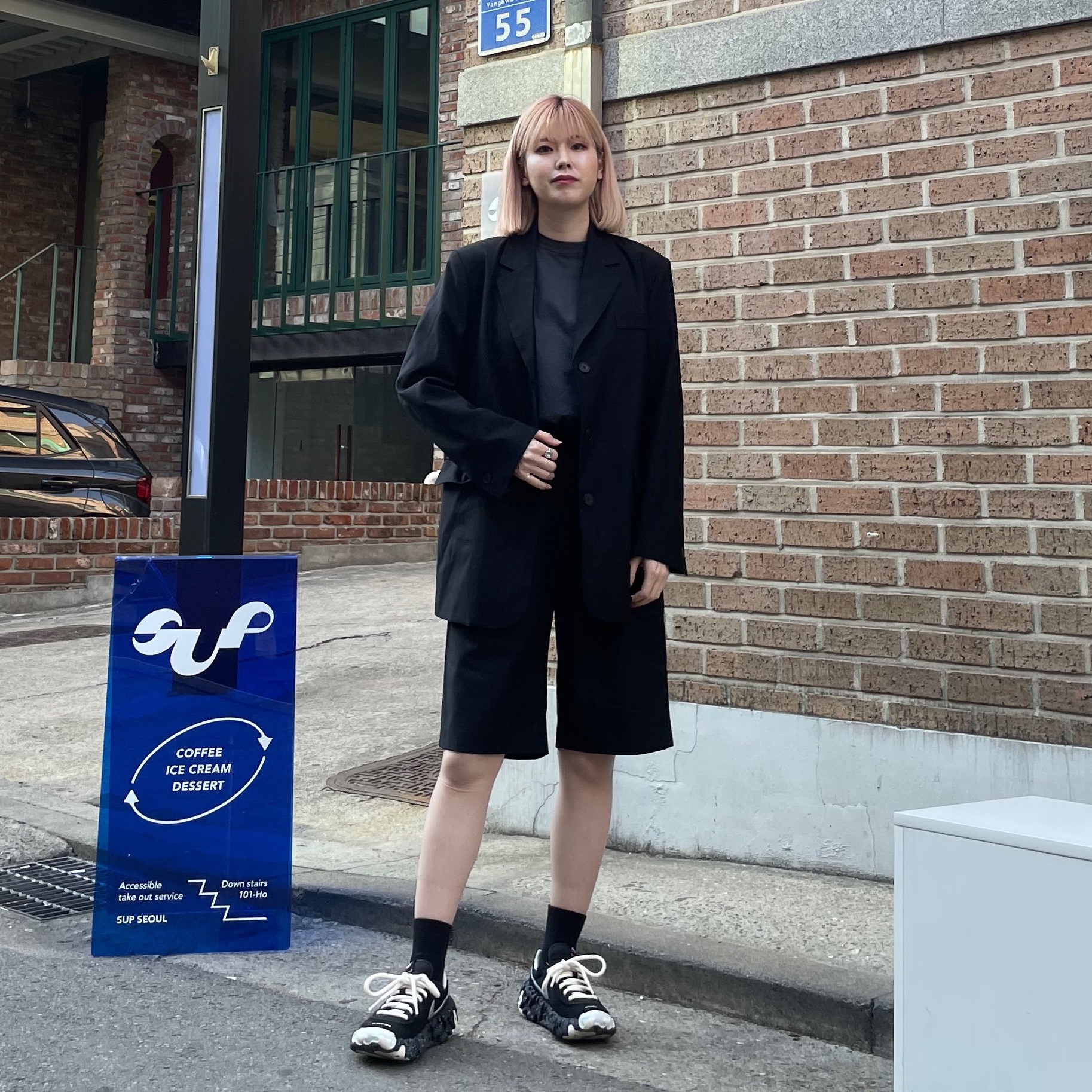 Nike x Undercover Overbreak SP Black 착용 스타일 - 2