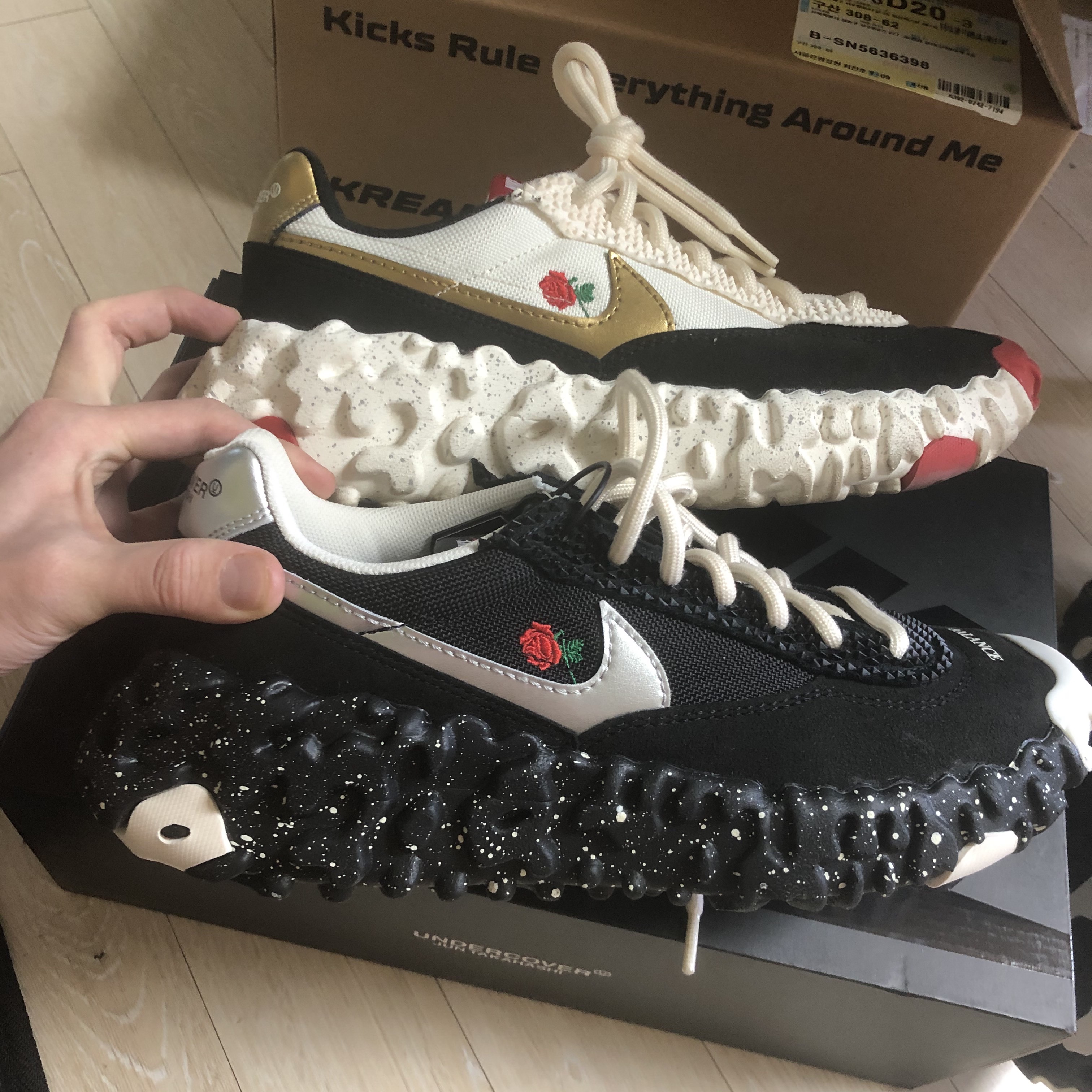 Nike x Undercover Overbreak SP Black, Nike x Undercover Overbreak Sail Gold 착용 스타일 - 4