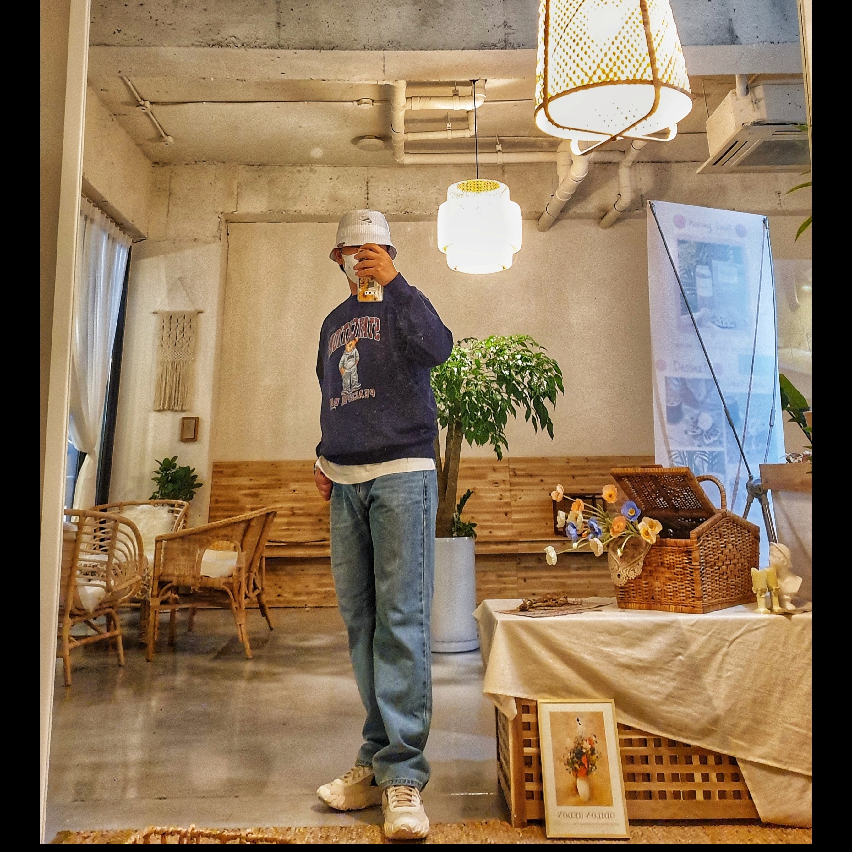 Nike x Kim Jones Bucket Hat White, Nike x Undercover Overbreak SP Overcast 착용 스타일 - 4