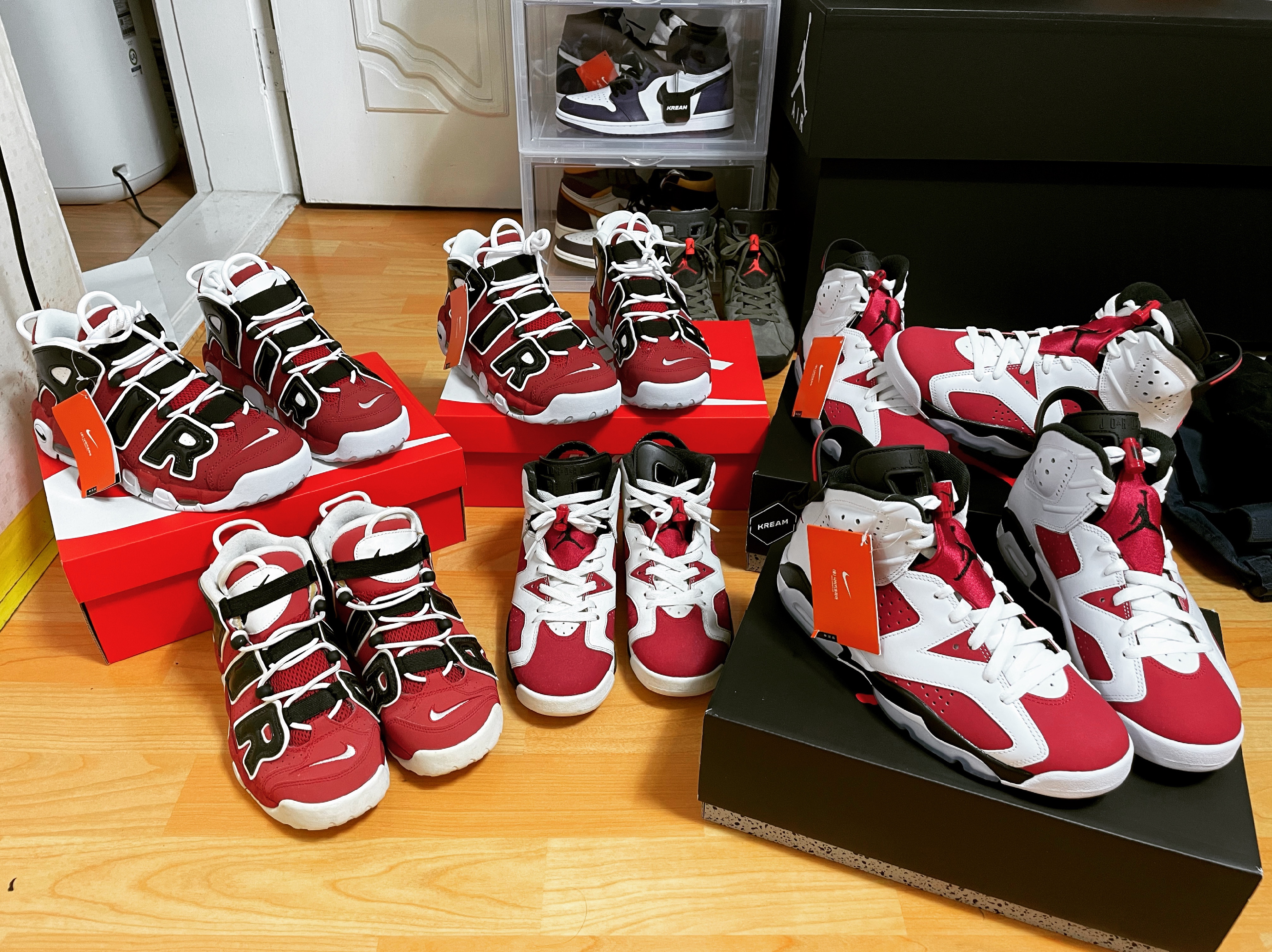 Nike Air More Uptempo 96 Bulls 2021, (GS) Nike Air More Uptempo 96 Bulls 2021 착용 스타일