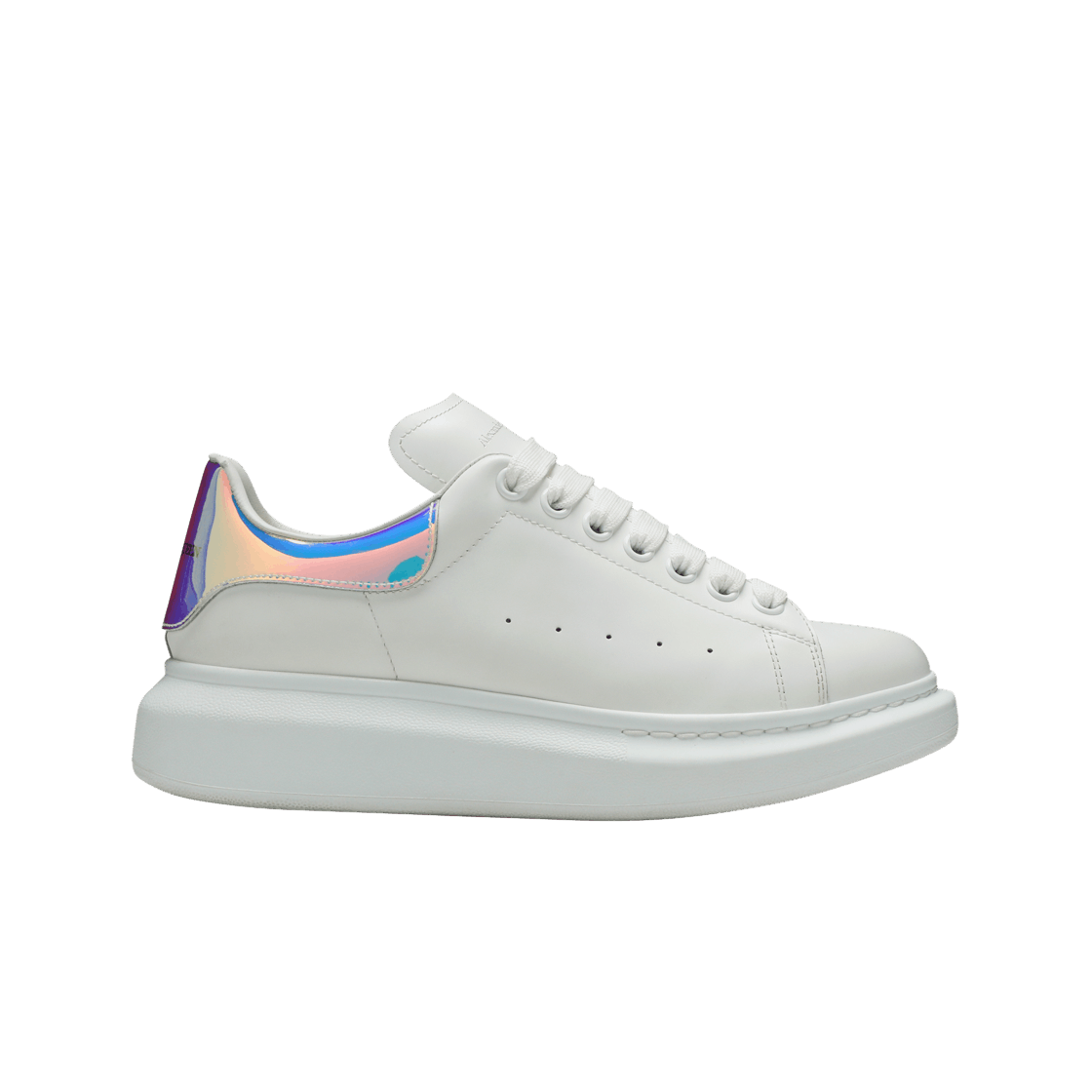 (W) 알렉산더 맥퀸 오버사이즈드 스니커즈 화이트 이리디센트((W) Alexander McQueen Oversized Sneakers White Iridescent)
