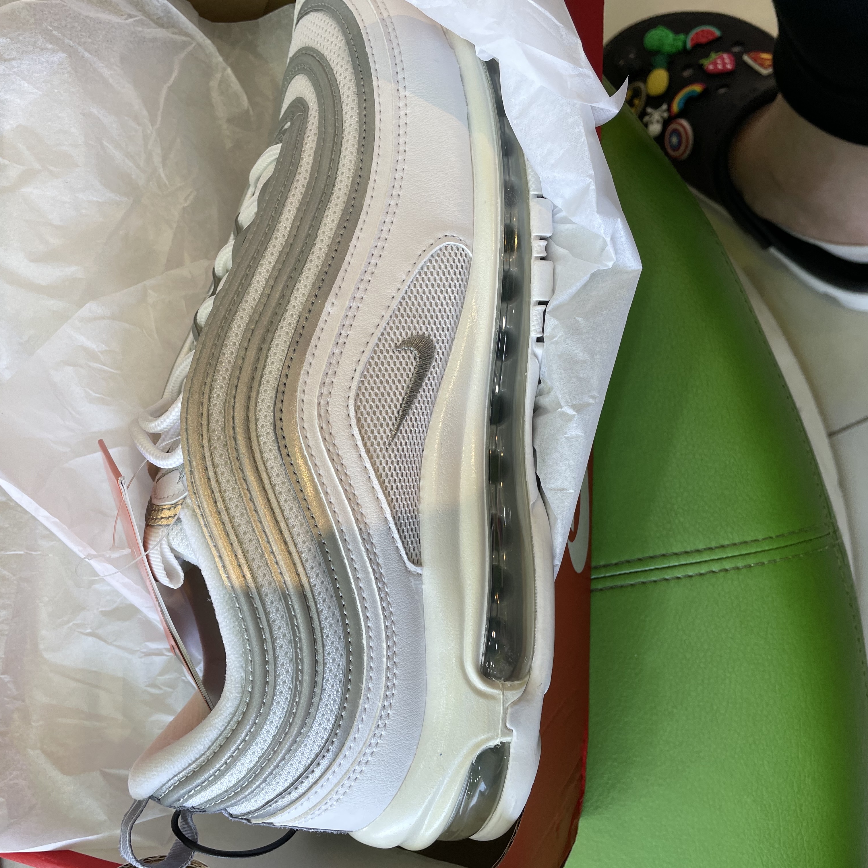 Nike Air Max 97 White Reflect Silver 착용 스타일 - 1
