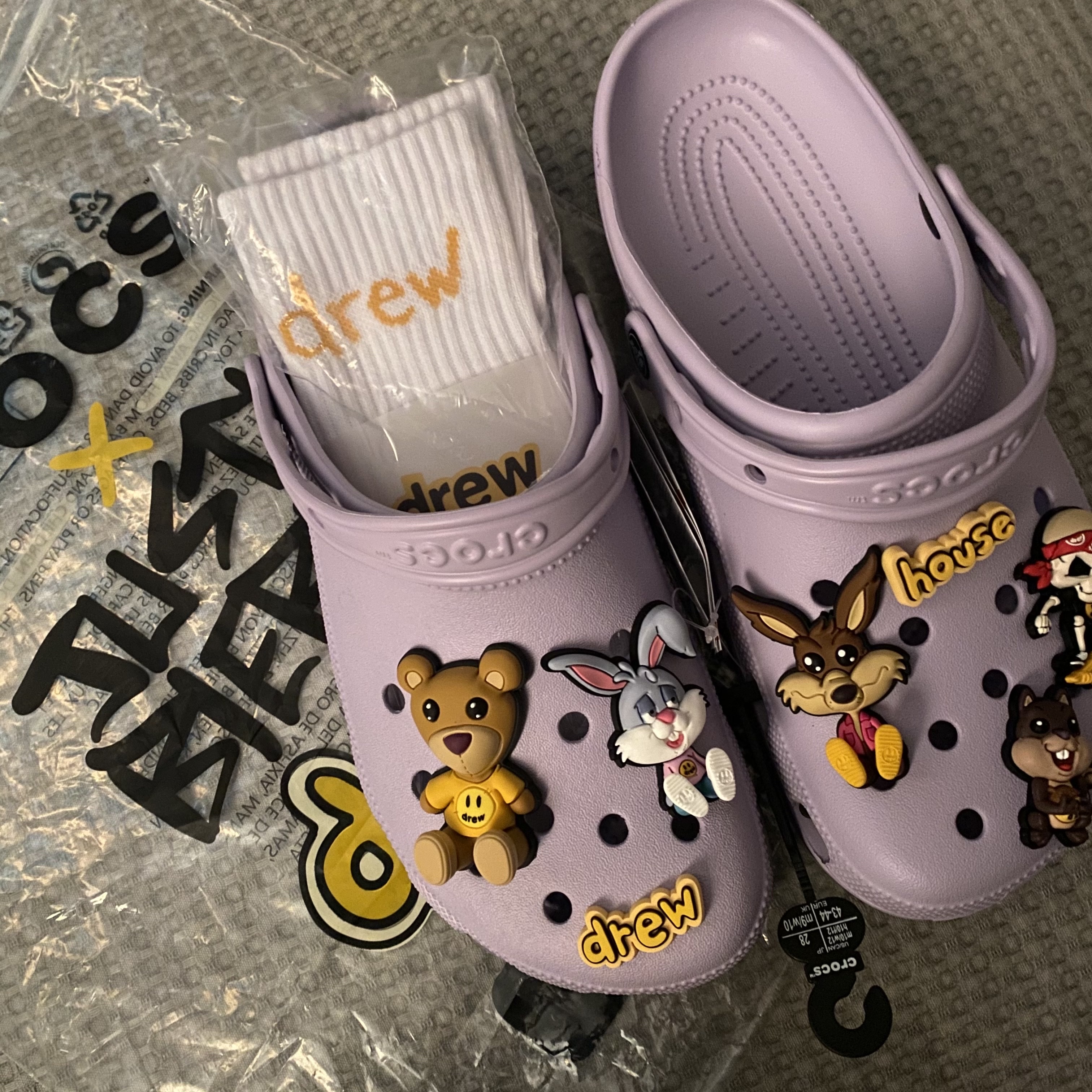 Crocs x Justin Bieber x Drew Classic Clog Lavender ์ฐฉ์ฉ ์คํ์ผ