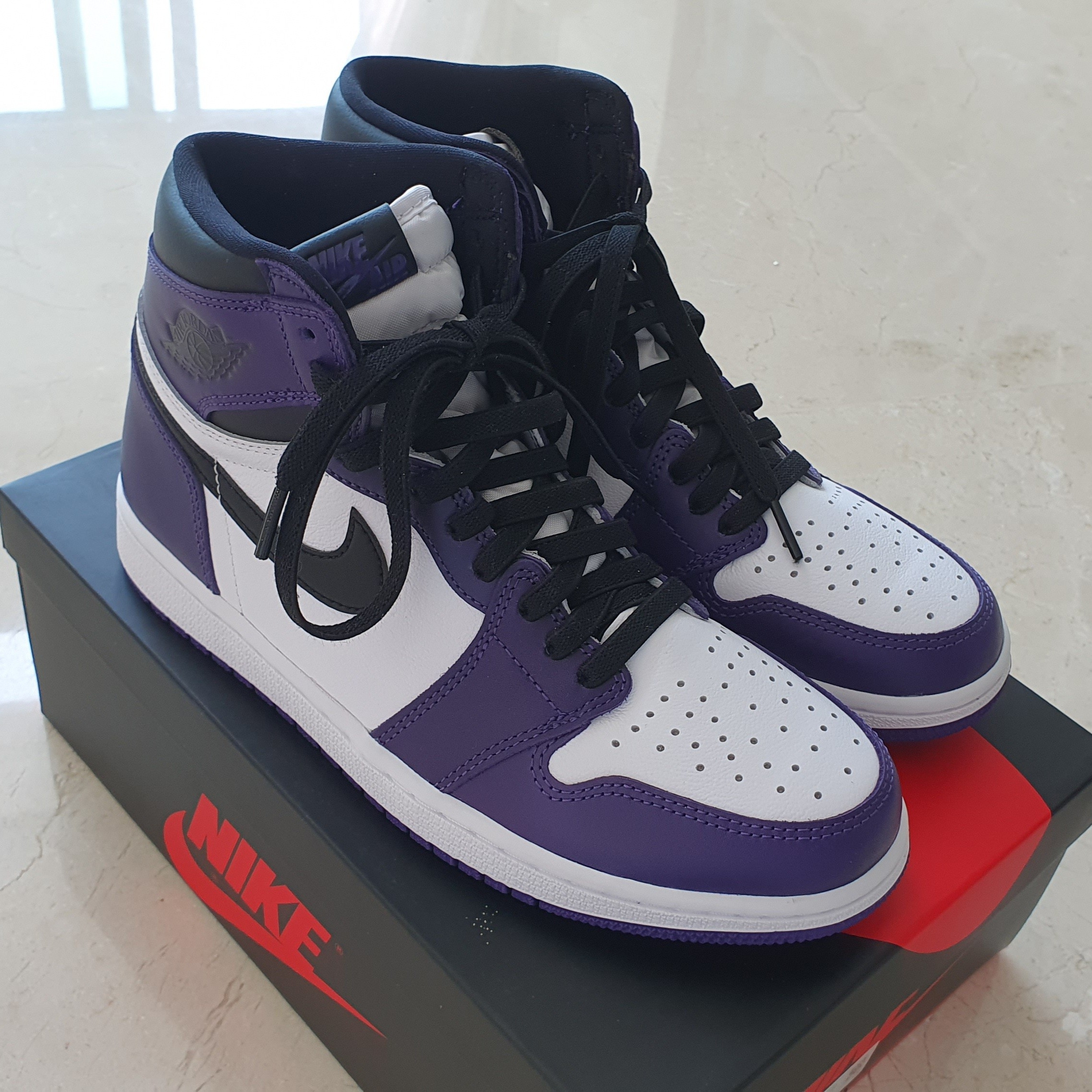 Jordan 1 Retro High OG Court Purple 2020 착용 스타일 - 3