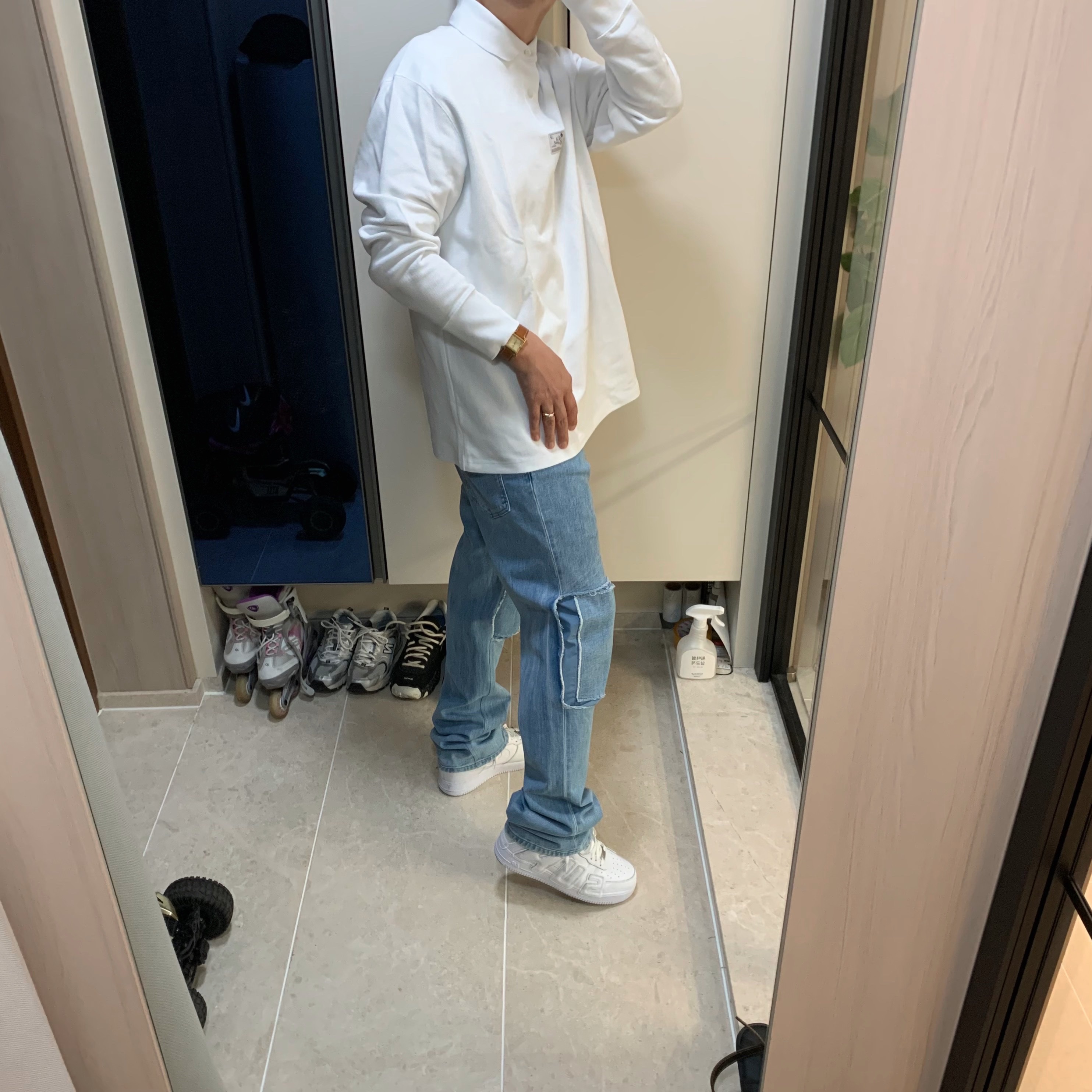 Nike x Cactus Plant Flea Market Air Force 1 Low Premium White 착용 스타일 - 1