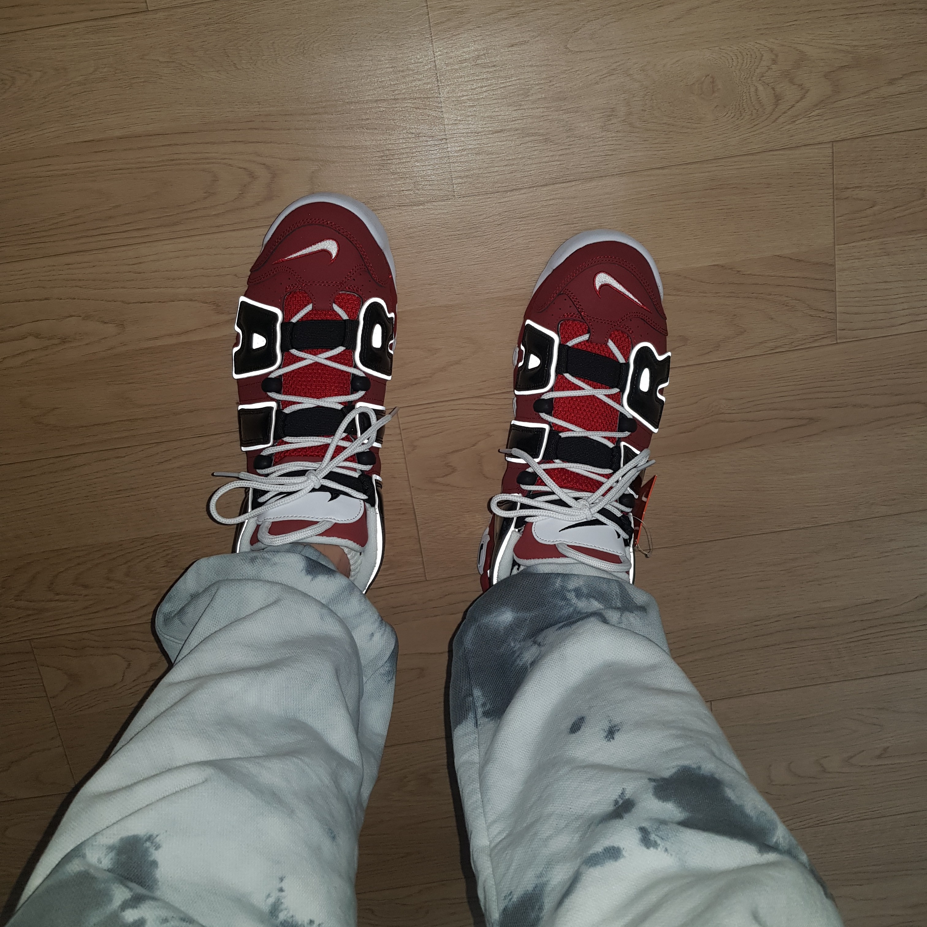 Nike Air More Uptempo 96 Bulls 2021 착용 스타일 - 4