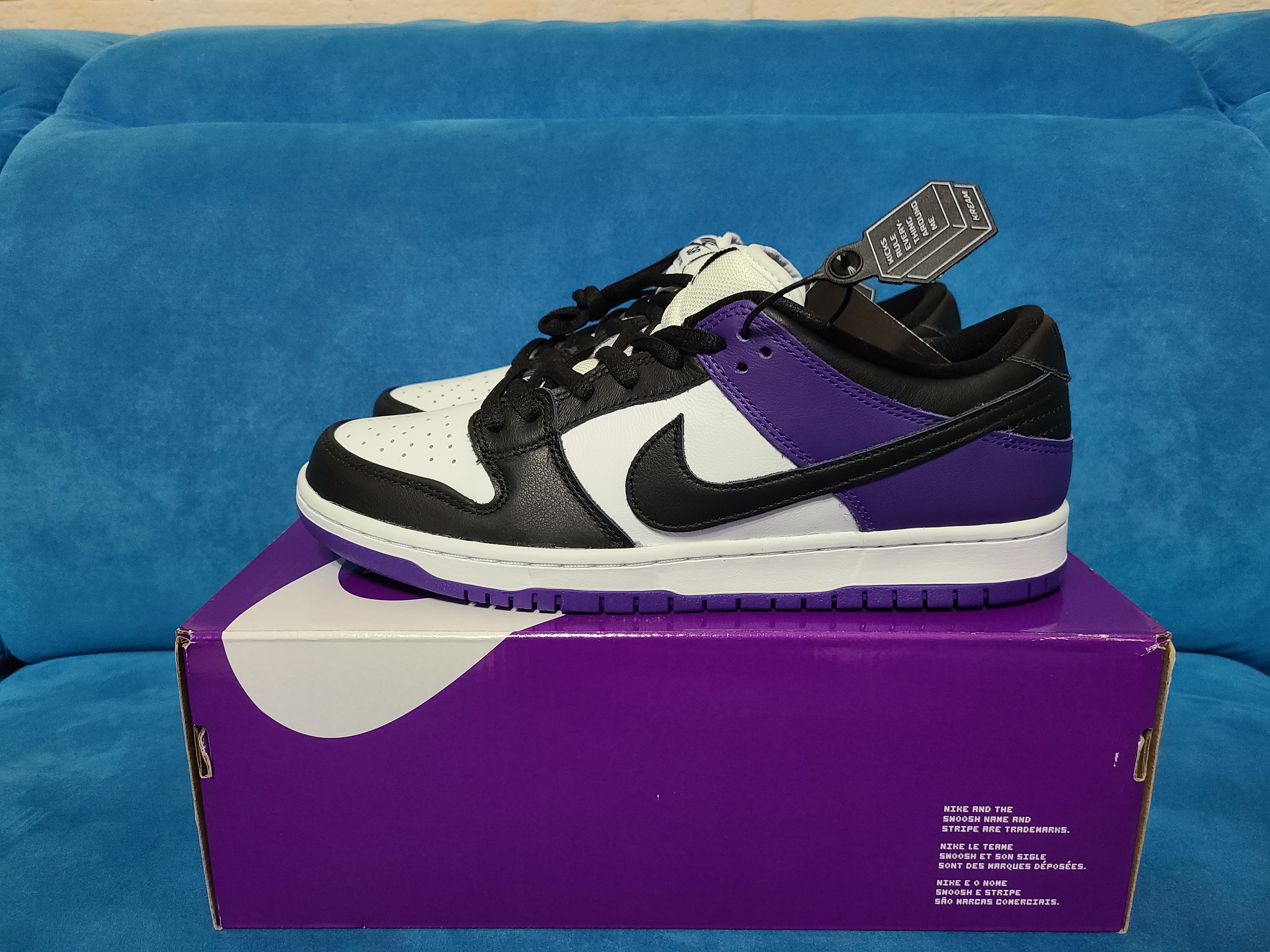 Nike SB Dunk Low Pro Court Purple 착용 스타일 - 1