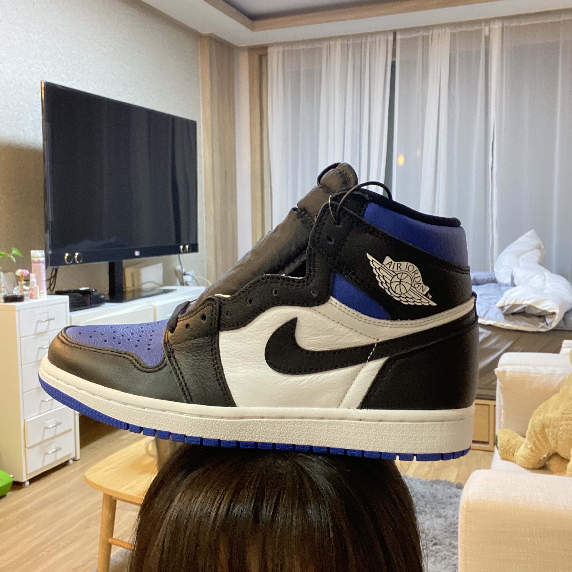 (GS) Jordan 1 Retro High OG Royal Toe 착용 스타일 - 2