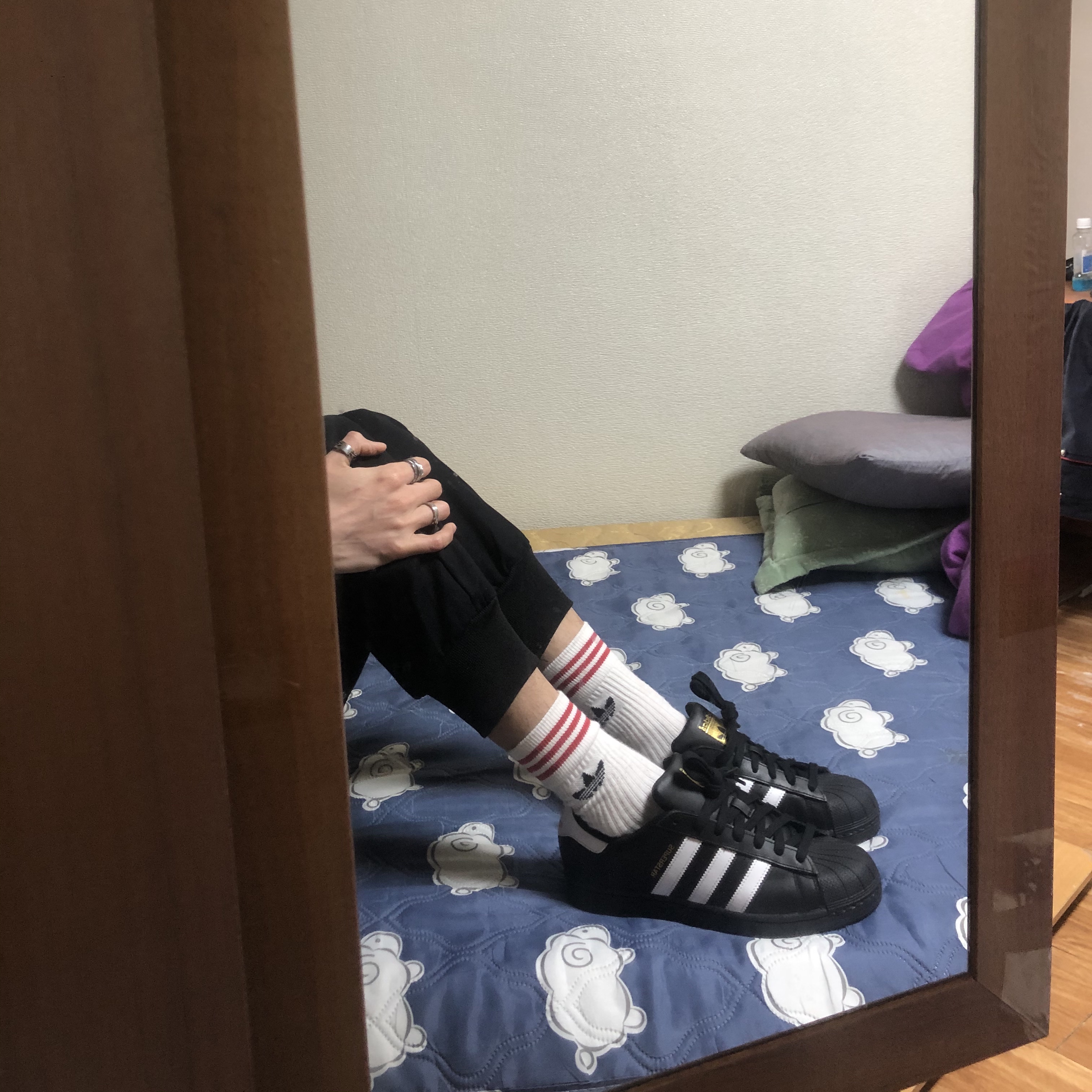 Adidas Superstar Core Black White ์ฐฉ์ฉ ์คํ์ผ - 3
