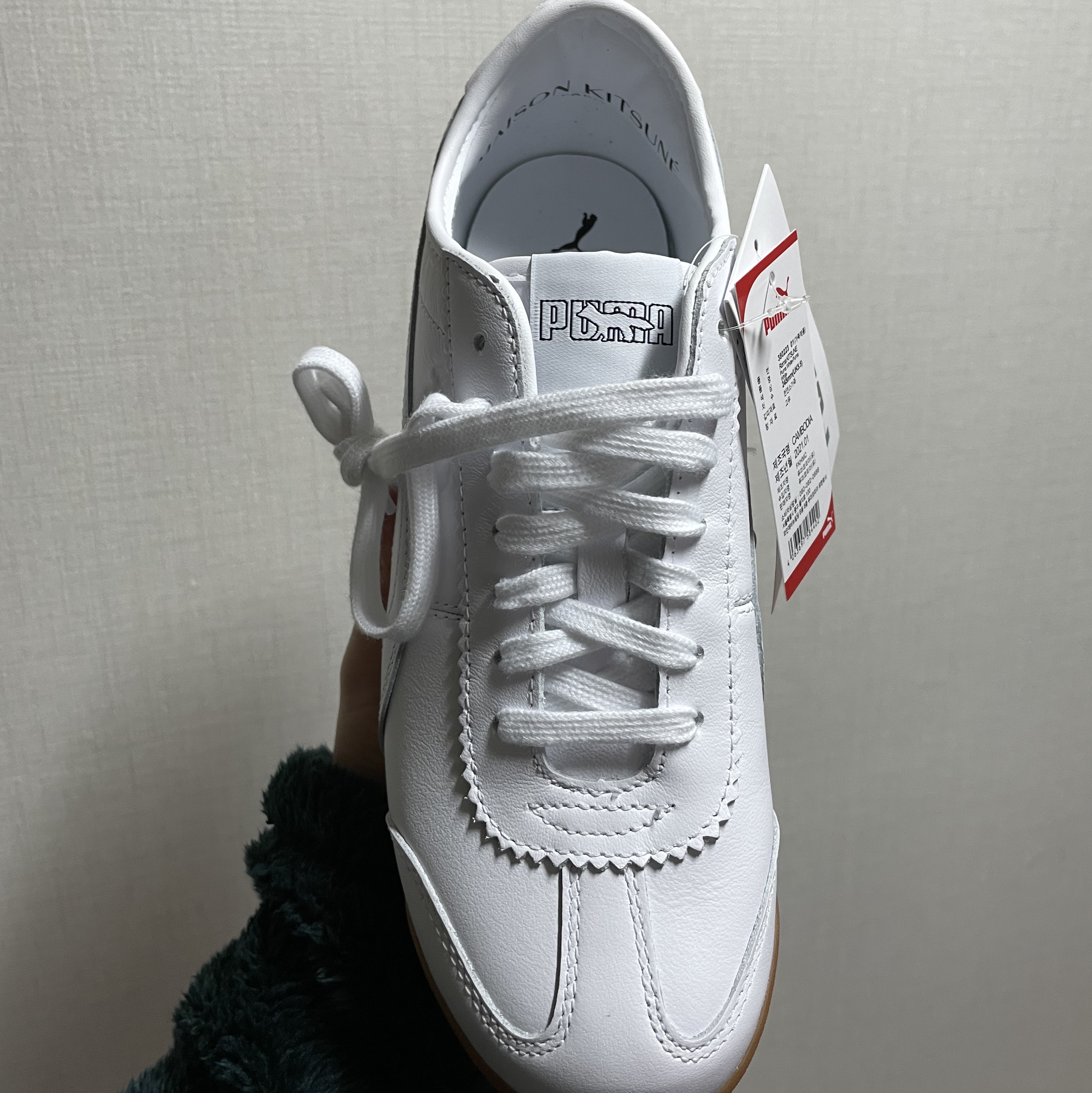 Puma x Maison Kitsune Roma White 착용 스타일 - 2
