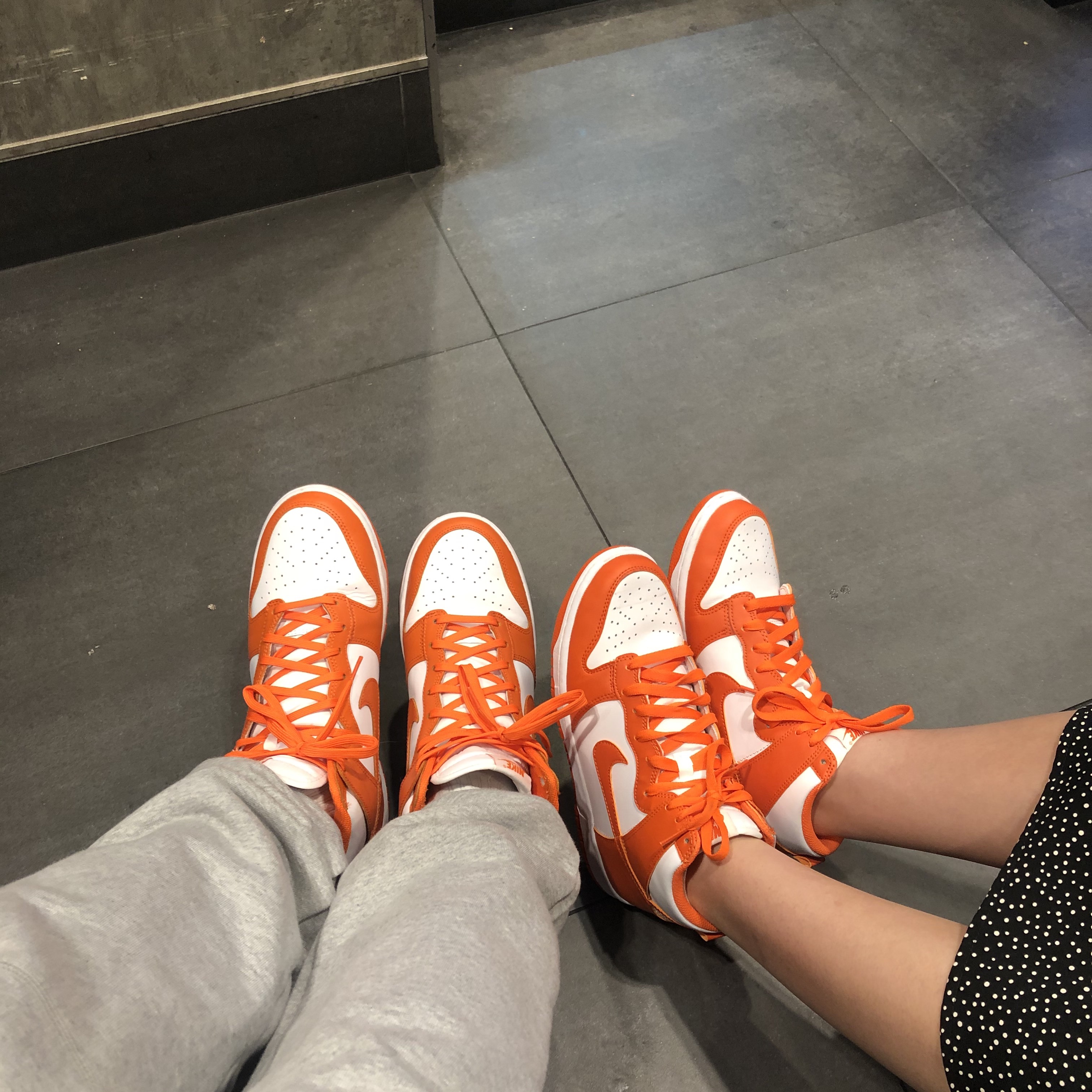 Nike Dunk High Retro Orange Blaze, (W) Nike Dunk High Orange Blaze 착용 스타일 - 1
