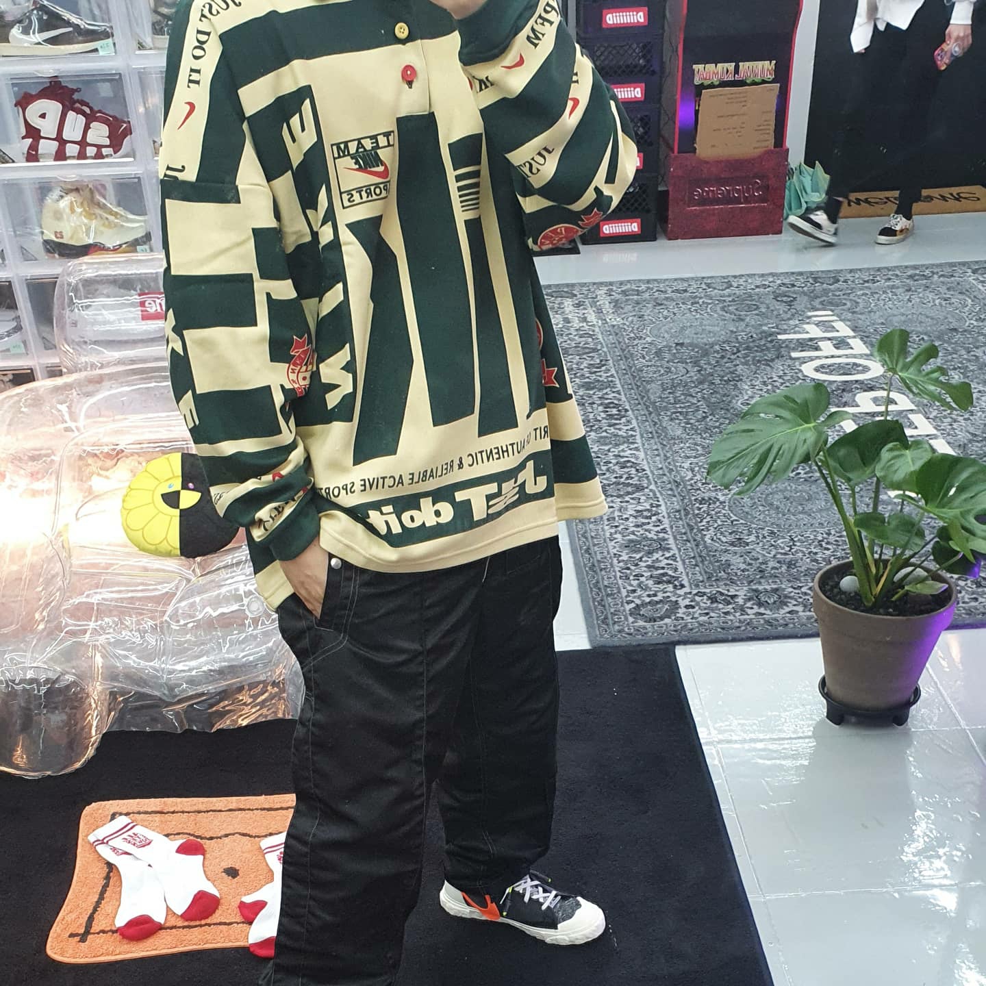 Nike x Cactus Plant Flea Market Long Sleeve Polo Natural - Asia, Nike x Readymade Blazer Mid Black 착용 스타일