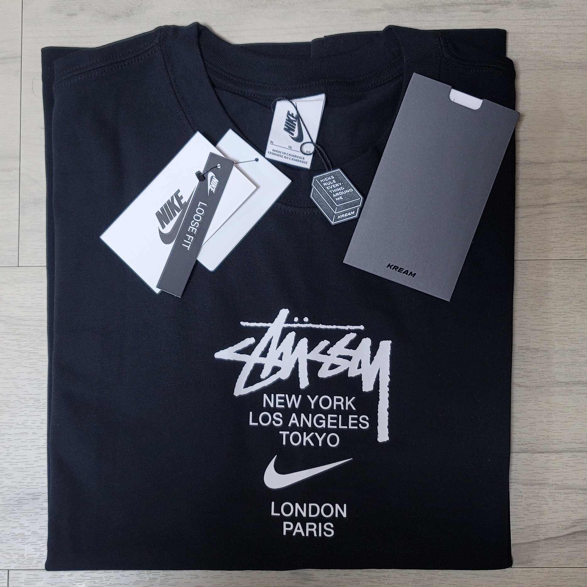 Nike x Stussy WT T-Shirt Black - Asia 착용 스타일