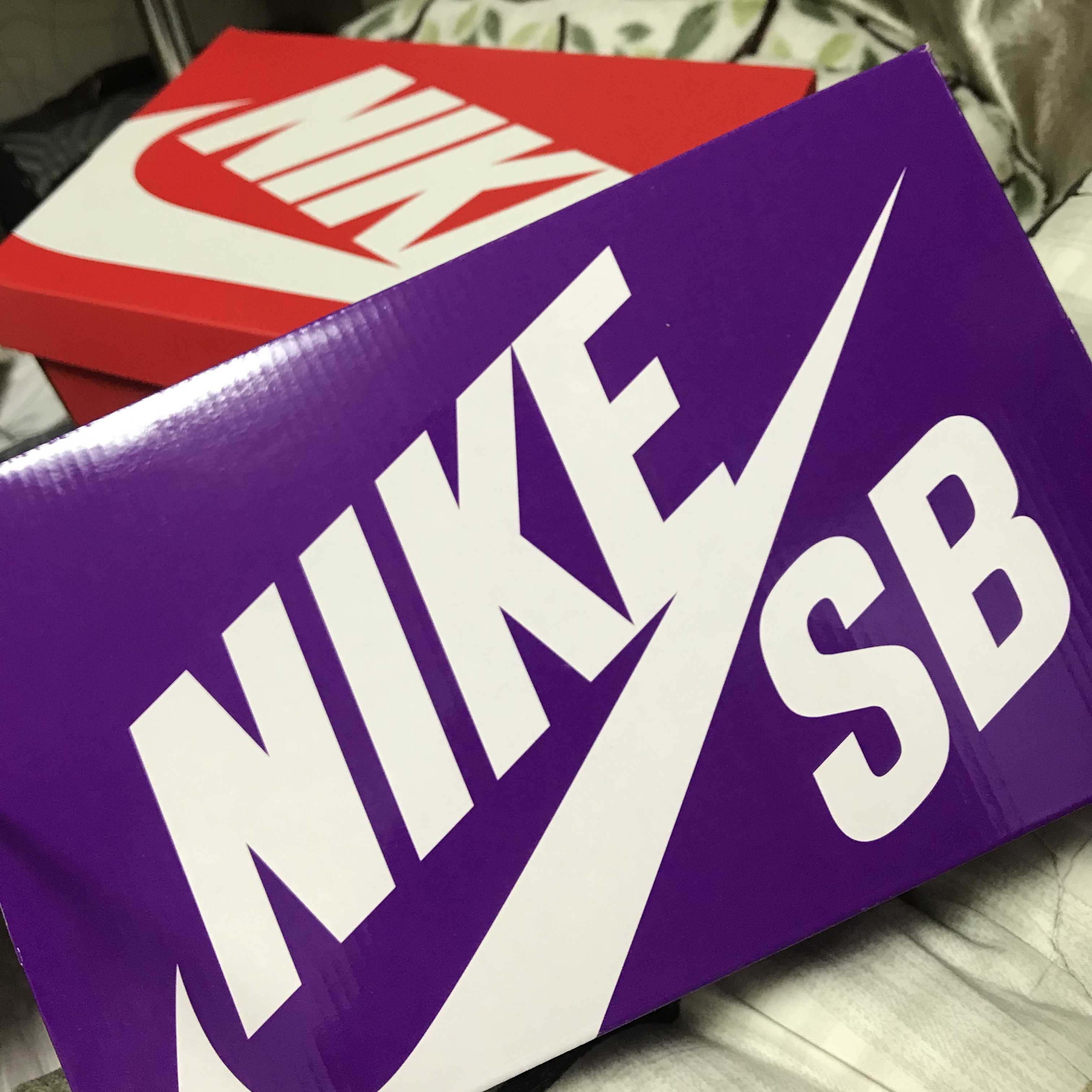 Nike SB Dunk Low Pro Wheat and Purple, Nike Dunk High Retro Orange Blaze 착용 스타일 - 1