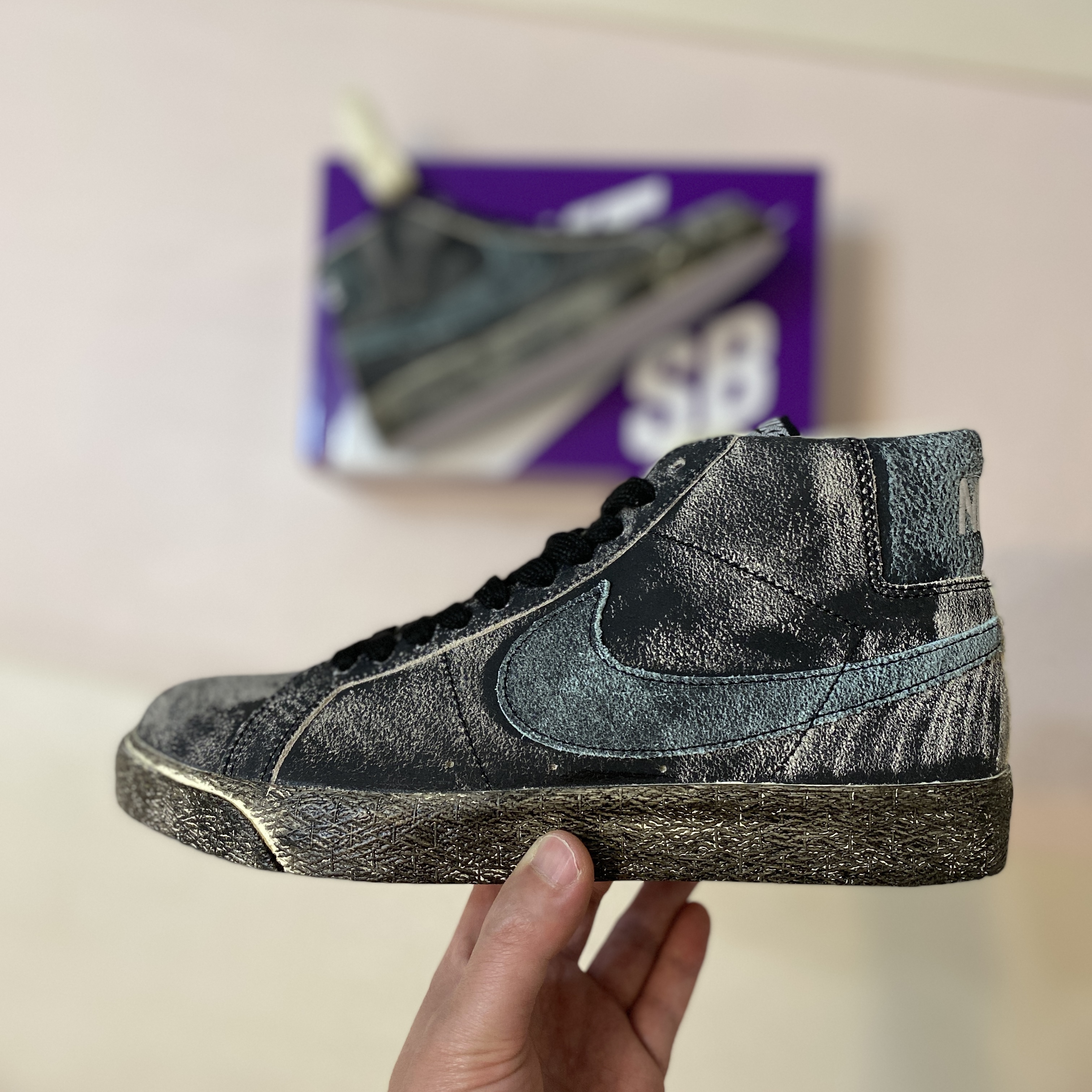 Nike SB Zoom Blazer Mid Premium Faded Black 착용 스타일