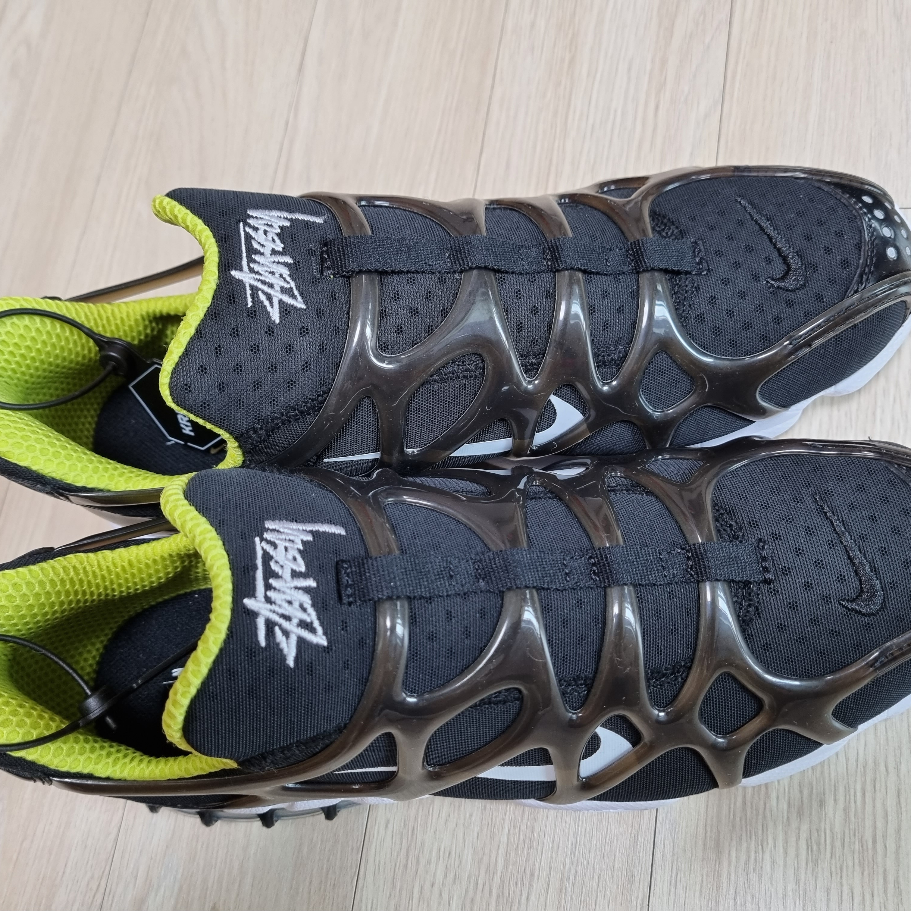 Nike x Stussy Air Zoom Spiridon Kukini Black 착용 스타일 - 2