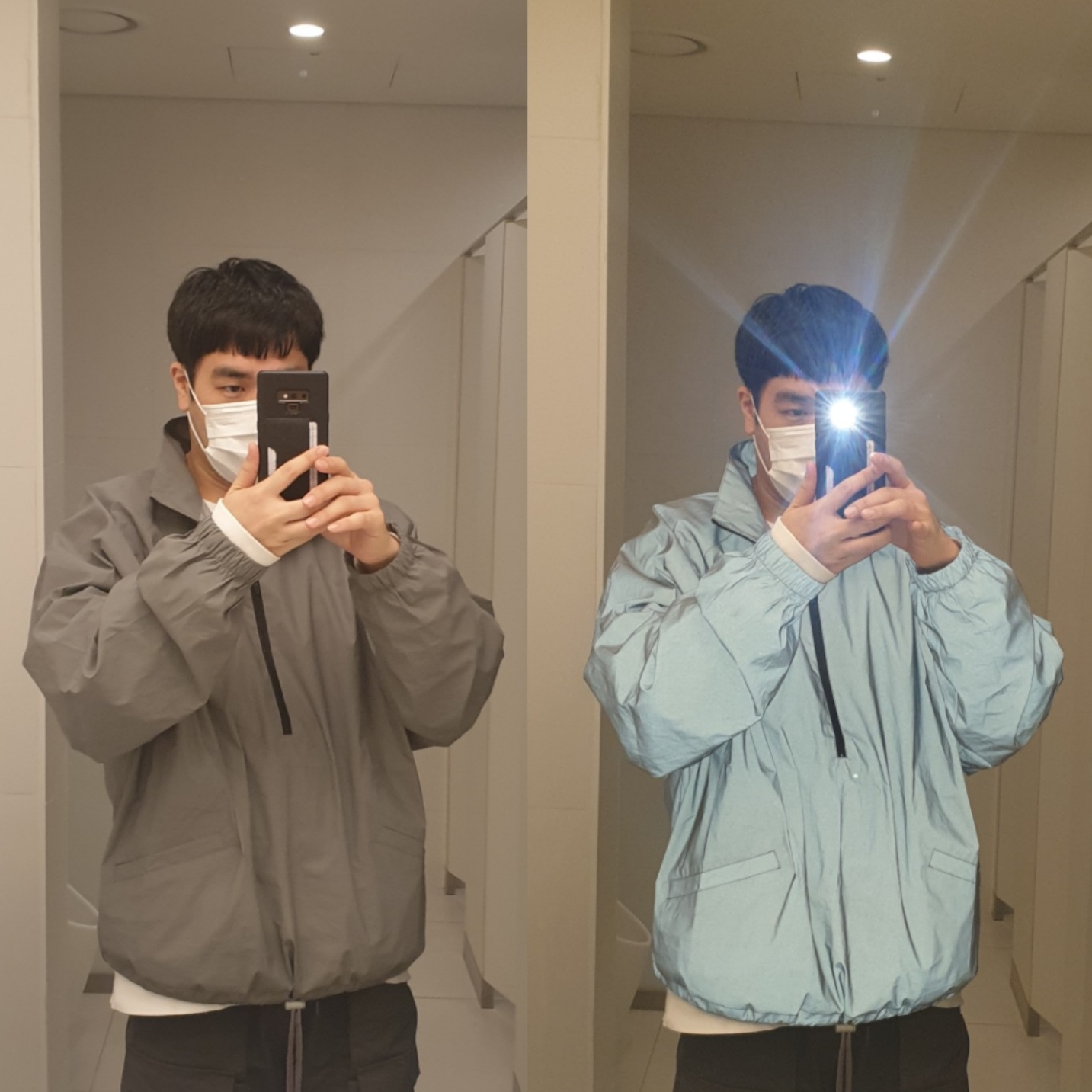 Essentials Track Jacket Silver Reflective - 20SS 착용 스타일