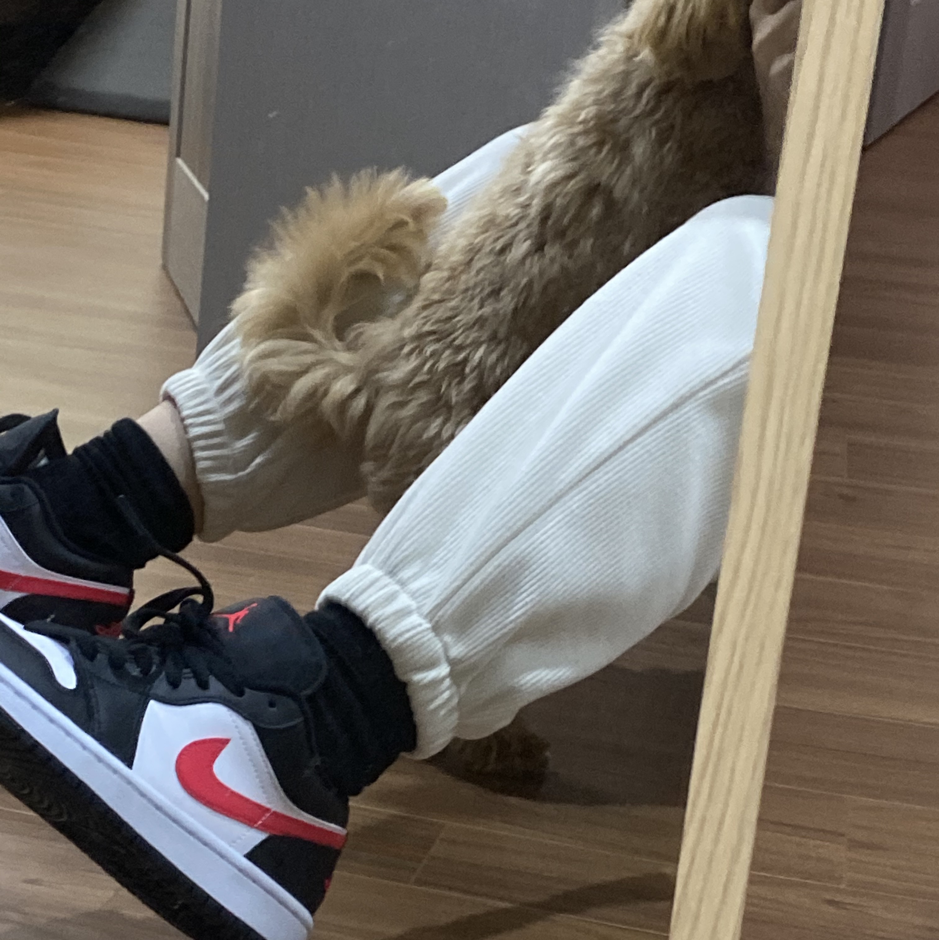(W) Jordan 1 Low Black Siren Red 착용 스타일 - 2