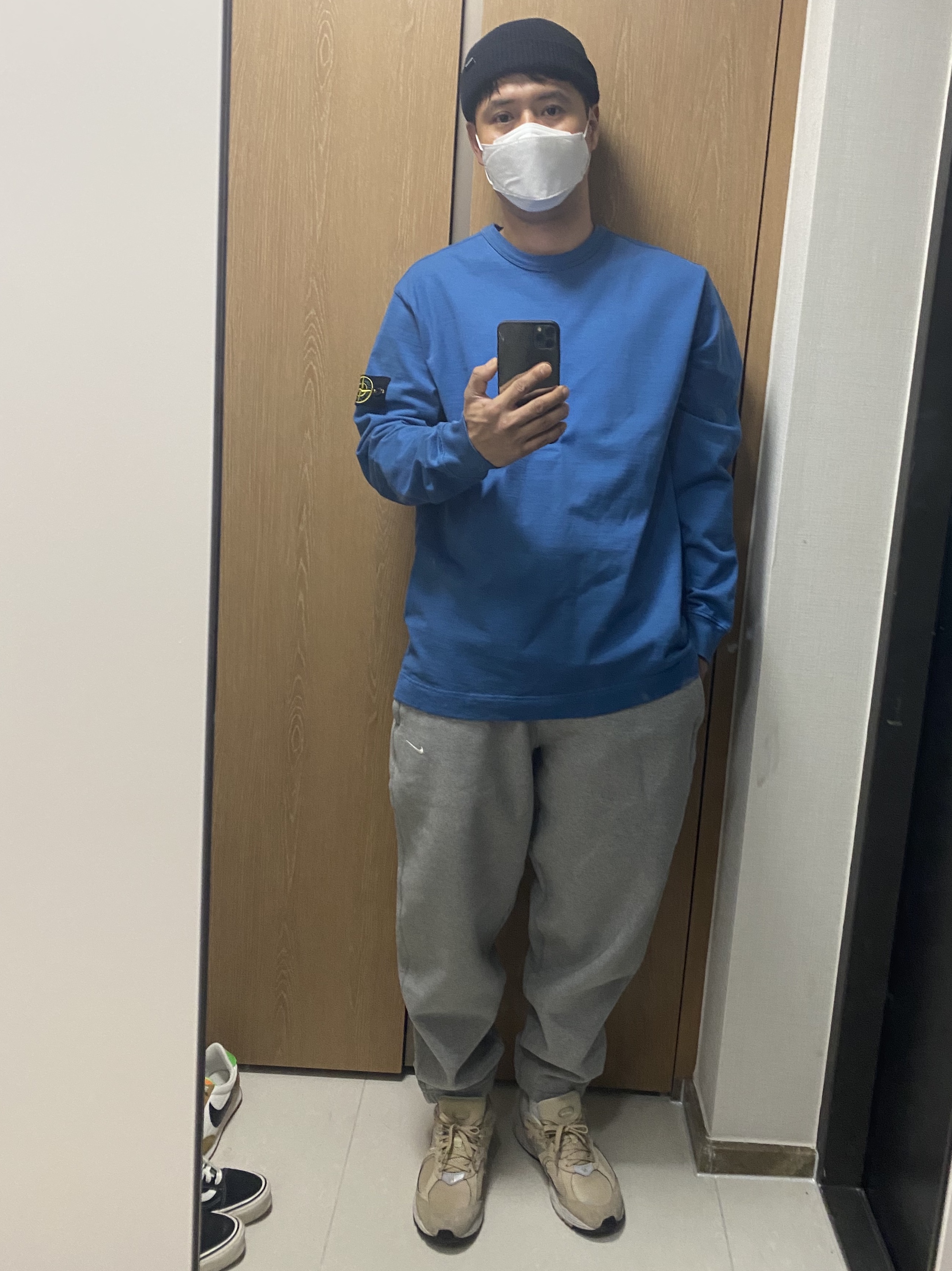 Nike NRG Solo Swoosh Fleece Pants Dark Grey Heather - Asia 착용 스타일