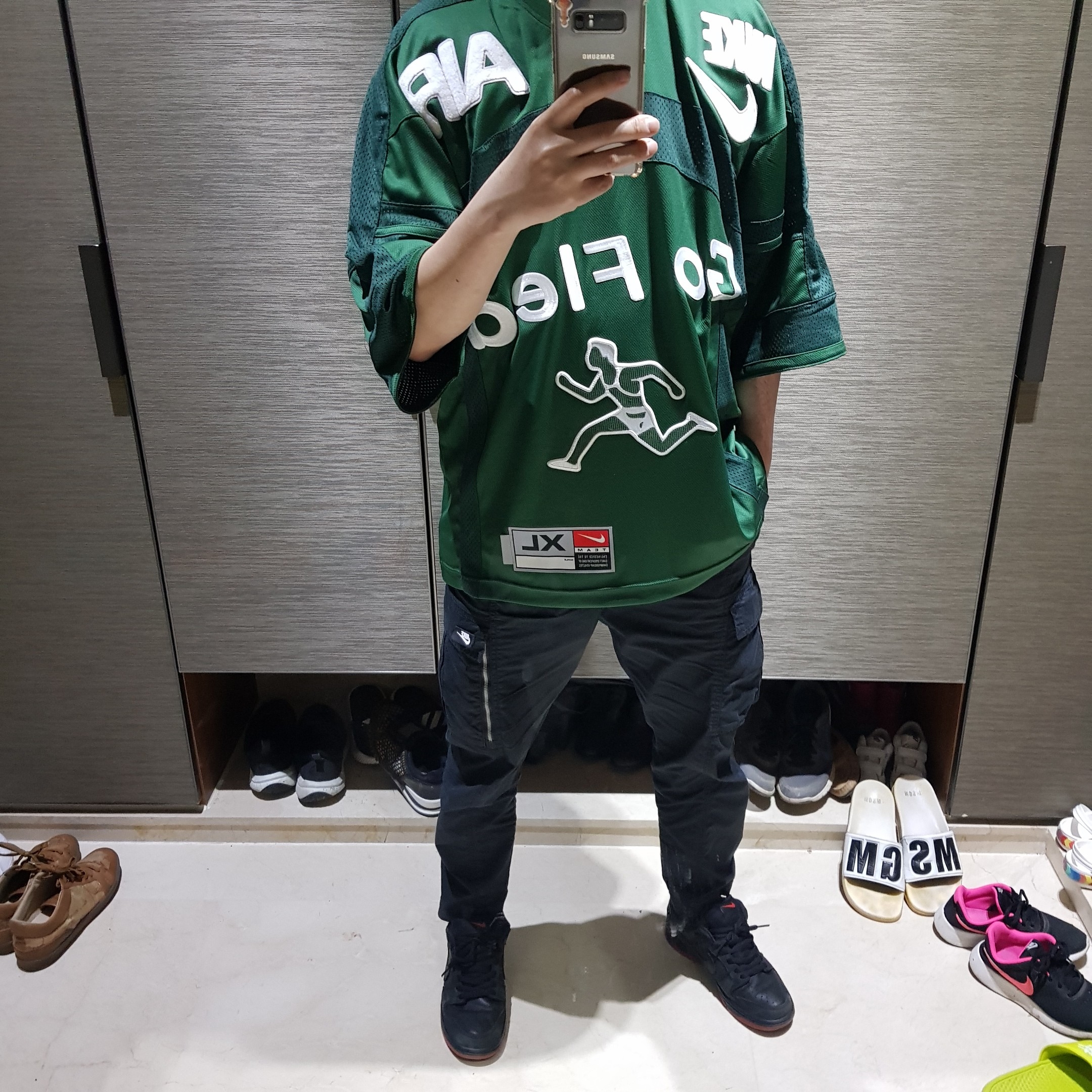 Nike x Cactus Plant Flea Market S/S Jersey Green - Asia 착용 스타일 - 1