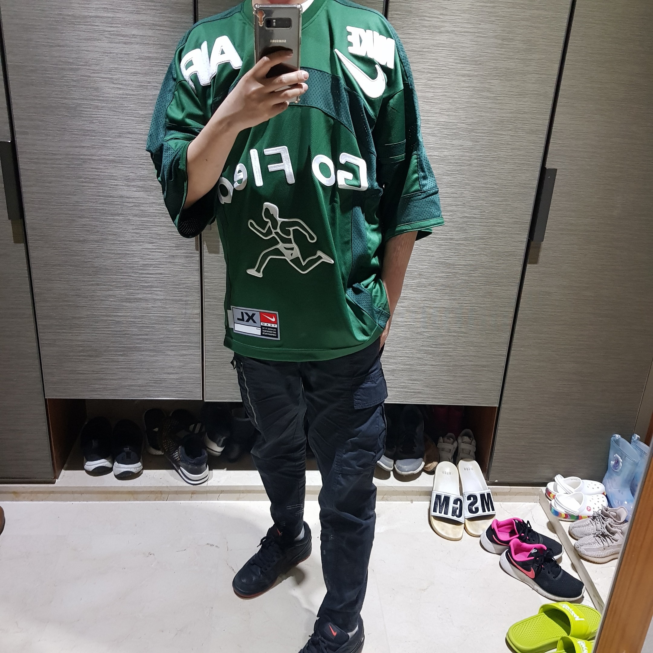 Nike x Cactus Plant Flea Market S/S Jersey Green - Asia 착용 스타일 - 2