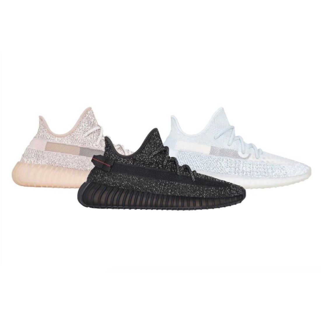 Adidas Yeezy Boost 350 V2 Black - Reflective, Adidas Yeezy Boost 350 V2 Synth - Reflective 착용 스타일 - 5