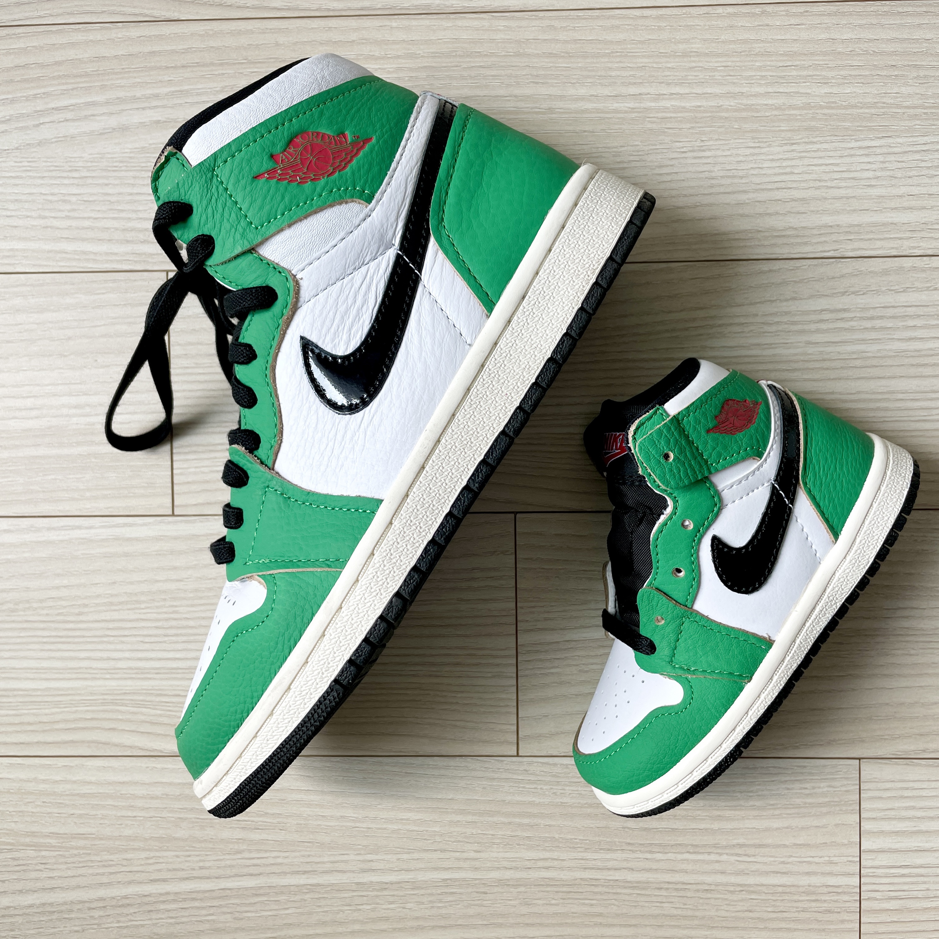 (TD) Jordan 1 Retro High OG Lucky Green, (W) Jordan 1 Retro High OG Lucky Green 착용 스타일 - 2