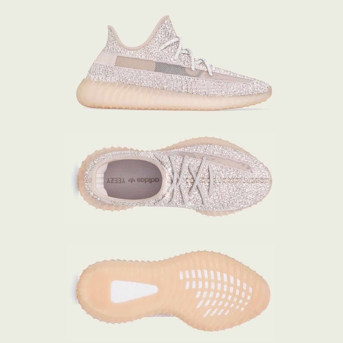 Adidas Yeezy Boost 350 V2 Black - Reflective, Adidas Yeezy Boost 350 V2 Synth - Reflective 착용 스타일 - 3