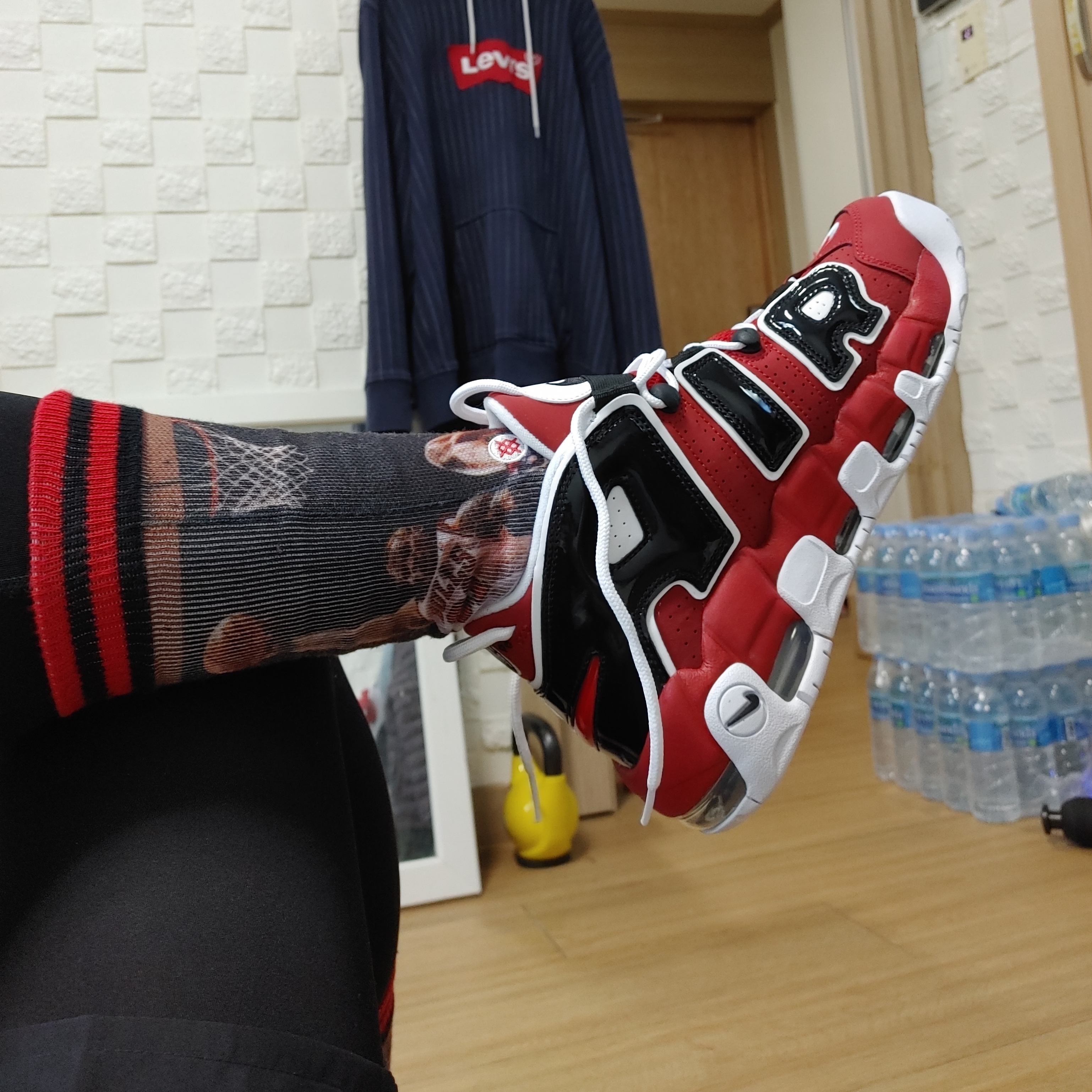Nike Air More Uptempo 96 Bulls 2021 착용 스타일 - 1
