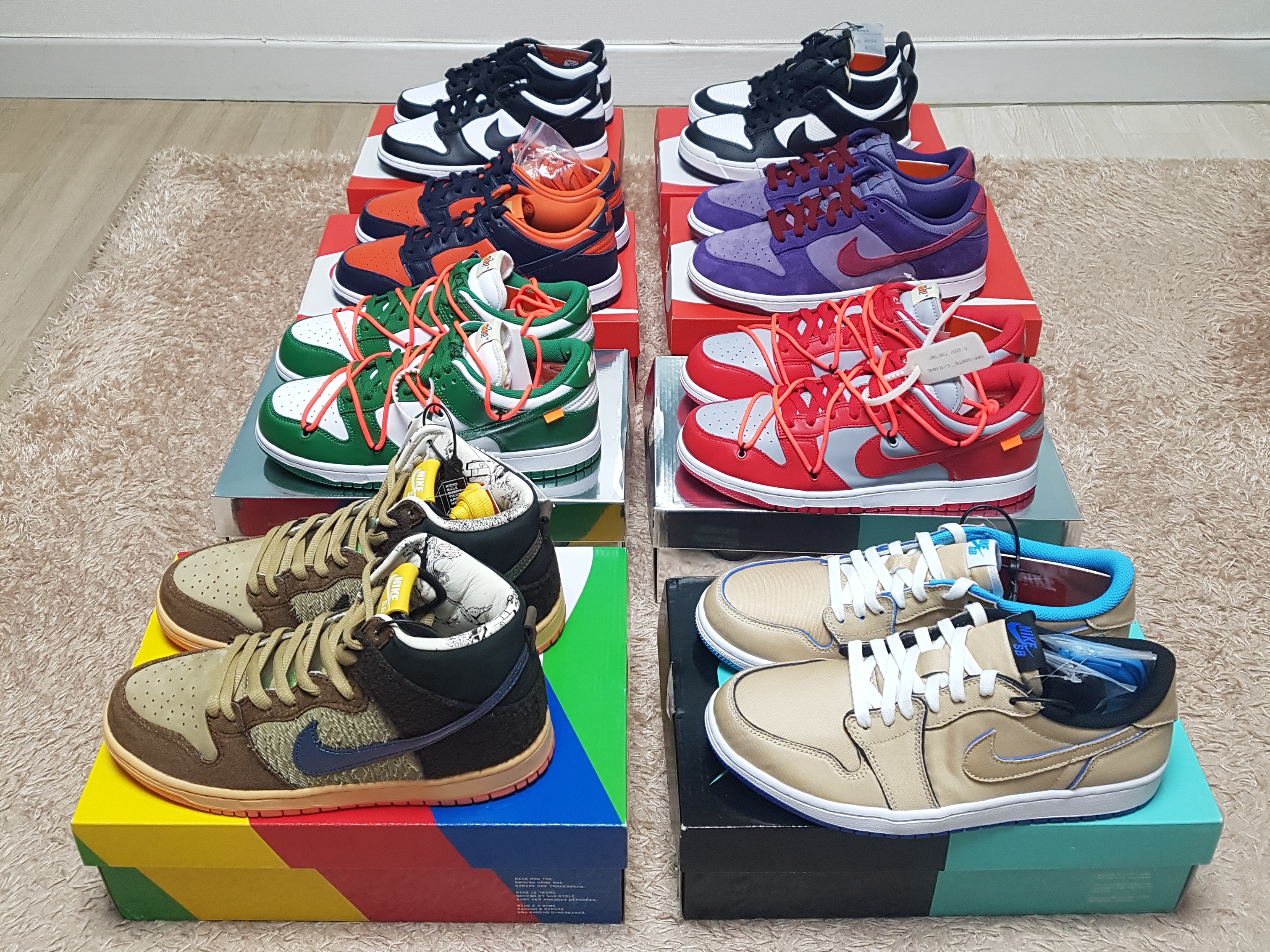 (GS) Nike Dunk Low Black, (W) Nike Dunk Low Disrupt Black White 착용 스타일