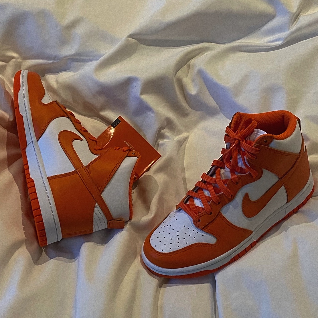 (W) Nike Dunk High Orange Blaze 착용 스타일