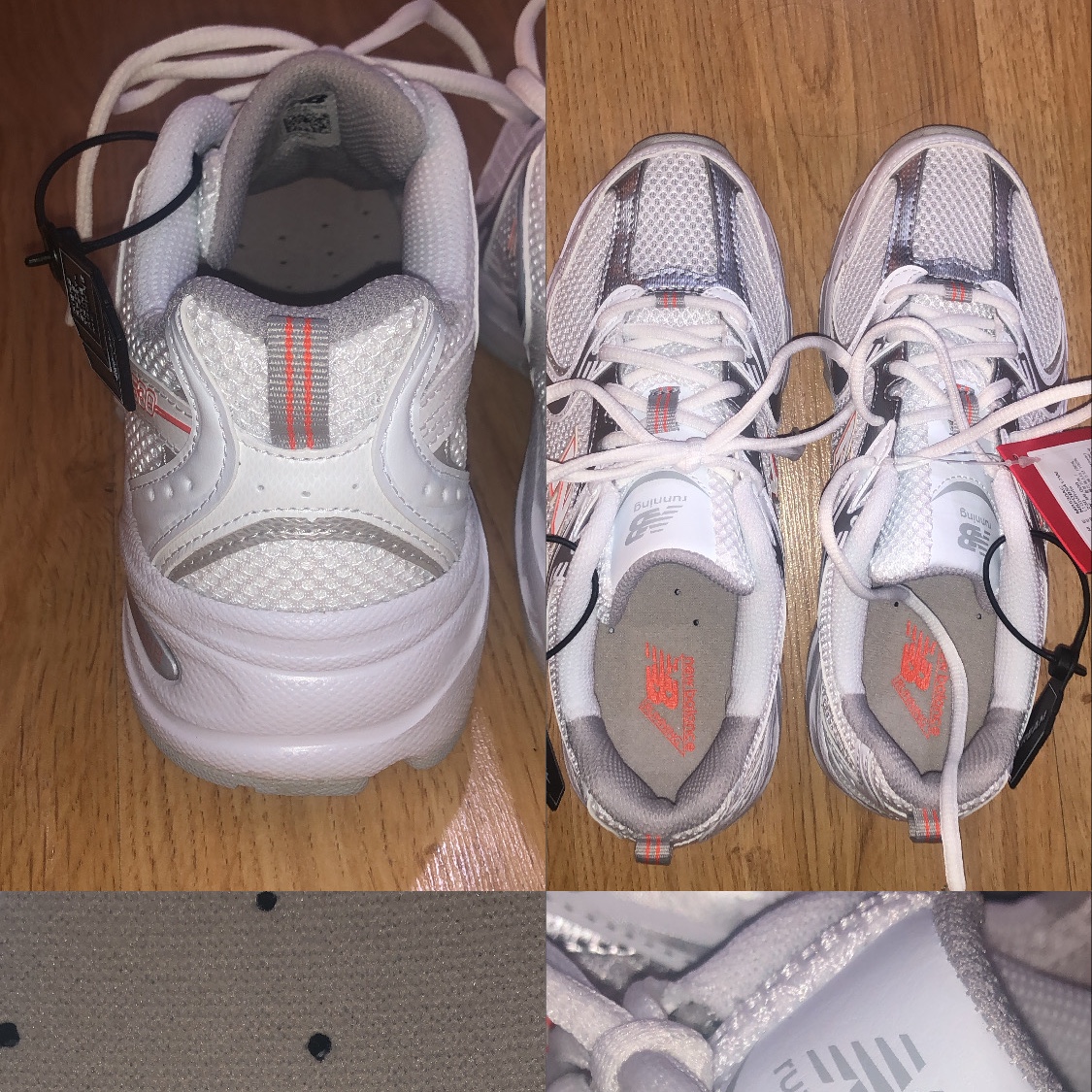 New Balance 530 White Orange 착용 스타일 - 2