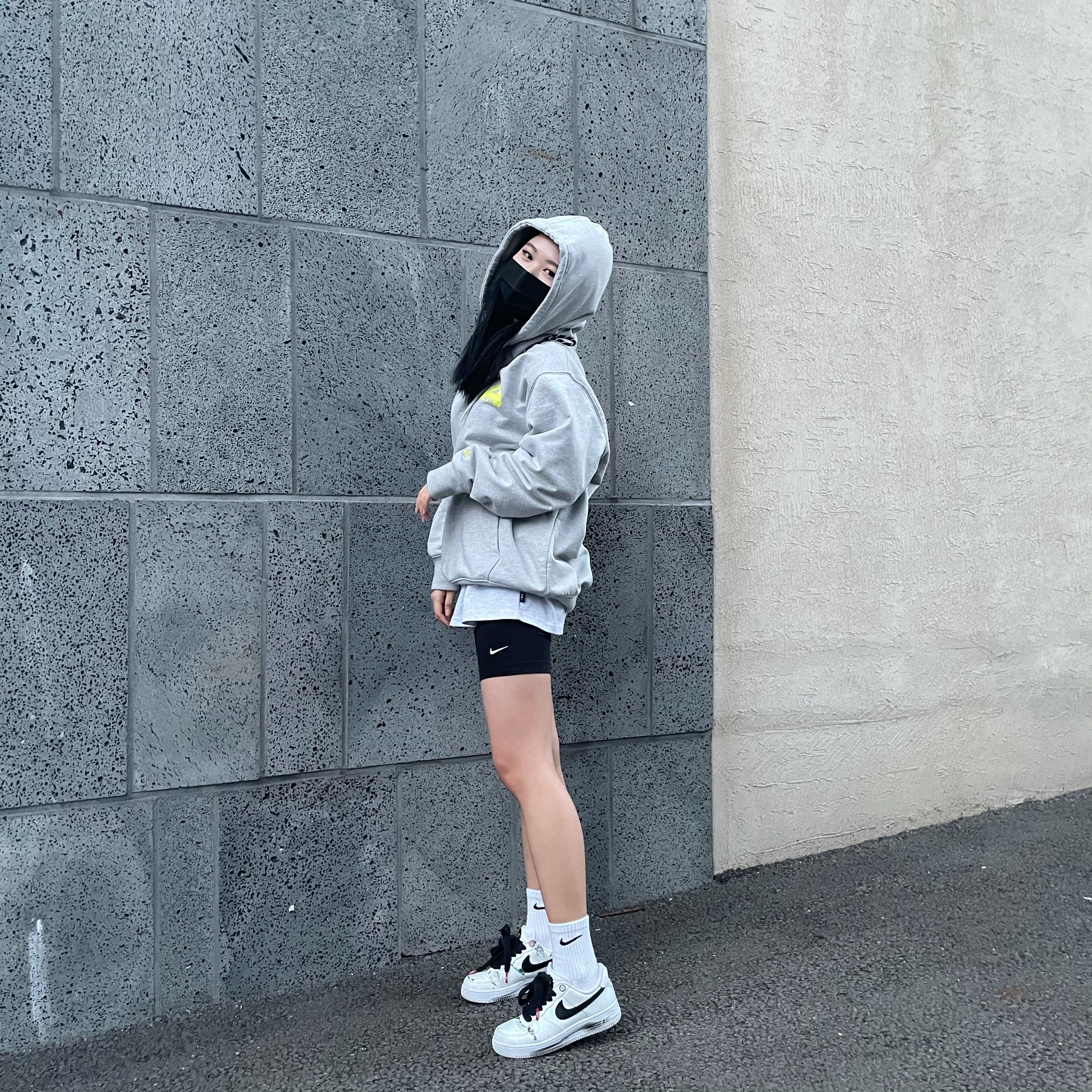 Nike x Peaceminusone Air Force 1 Low Para-Noise 2.0, Palace x Rapha Off Bike Hood Grey - 20FW 착용 스타일 - 1