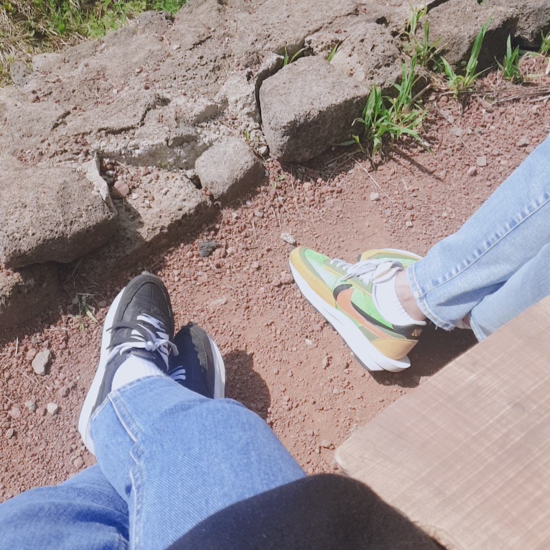 Nike x Sacai LDWaffle Green Multi, Nike x Sacai LDWaffle Black Nylon 착용 스타일