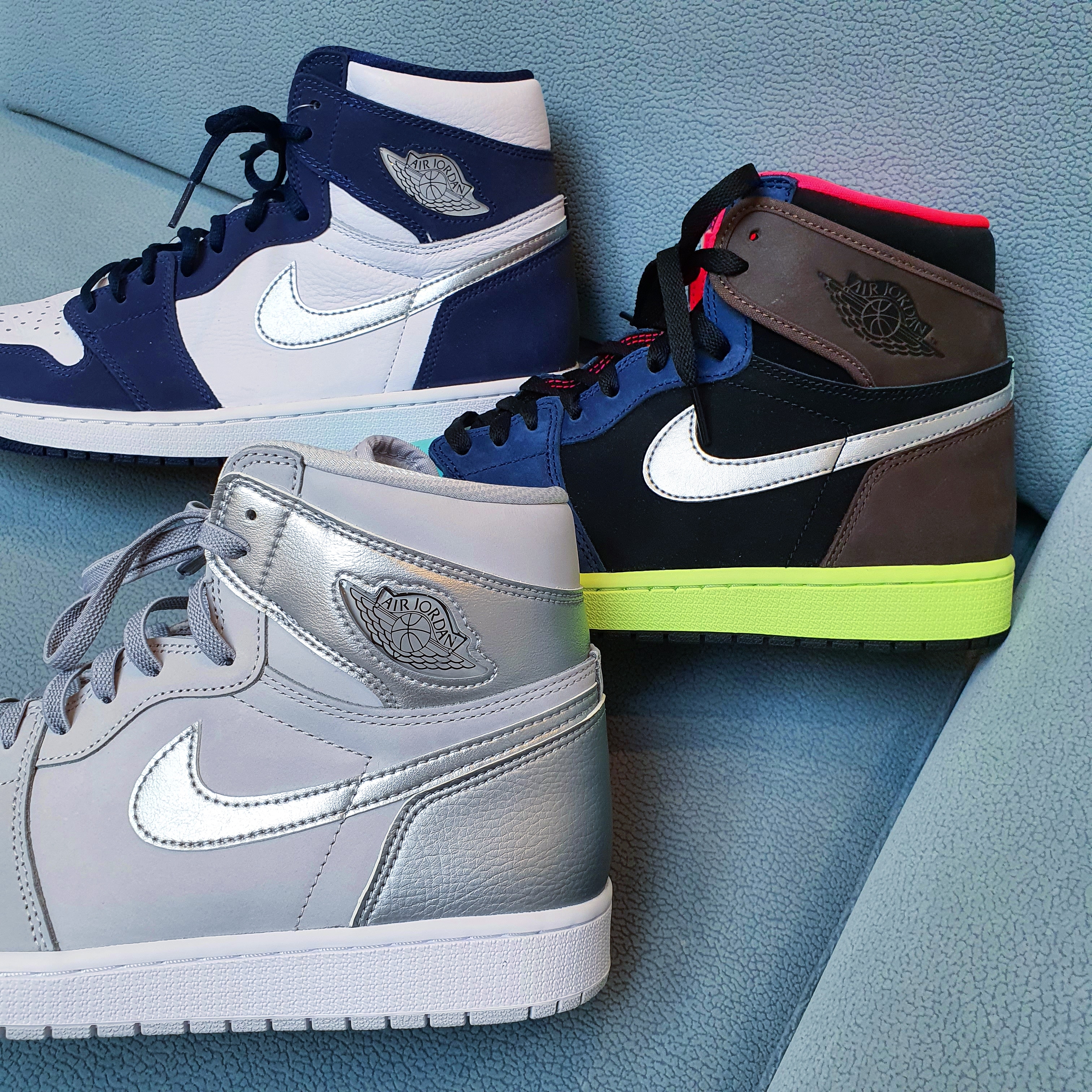 Jordan 1 Retro High OG CO.JP Midnight Navy, Jordan 1 Retro High OG CO.JP Neutral Grey 착용 스타일